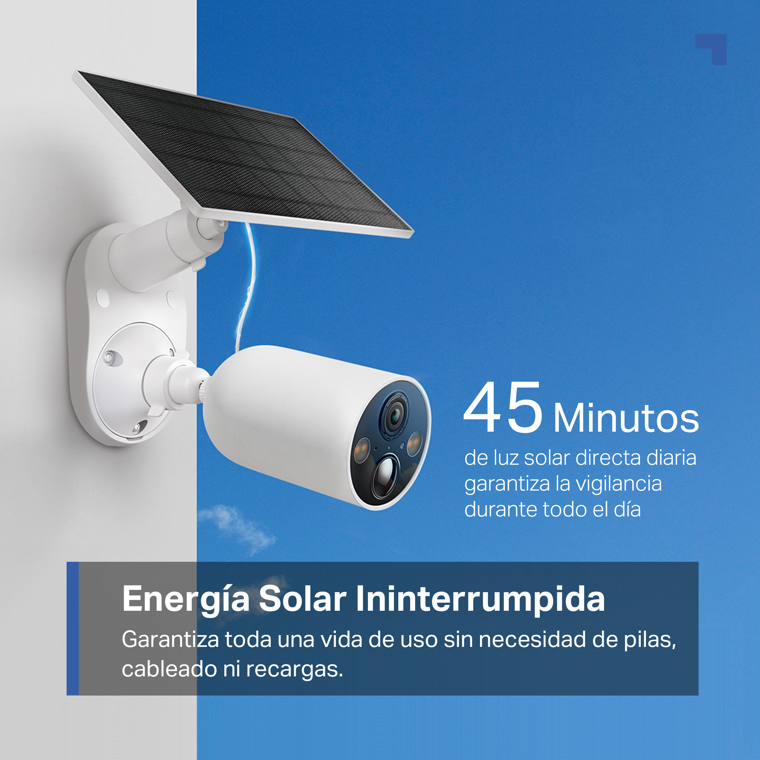 Tapo C425 Kit - Cámara de Vigilancia Wi-Fi con Batería y Panel Solar, Detección Inteligente, 2K QHD