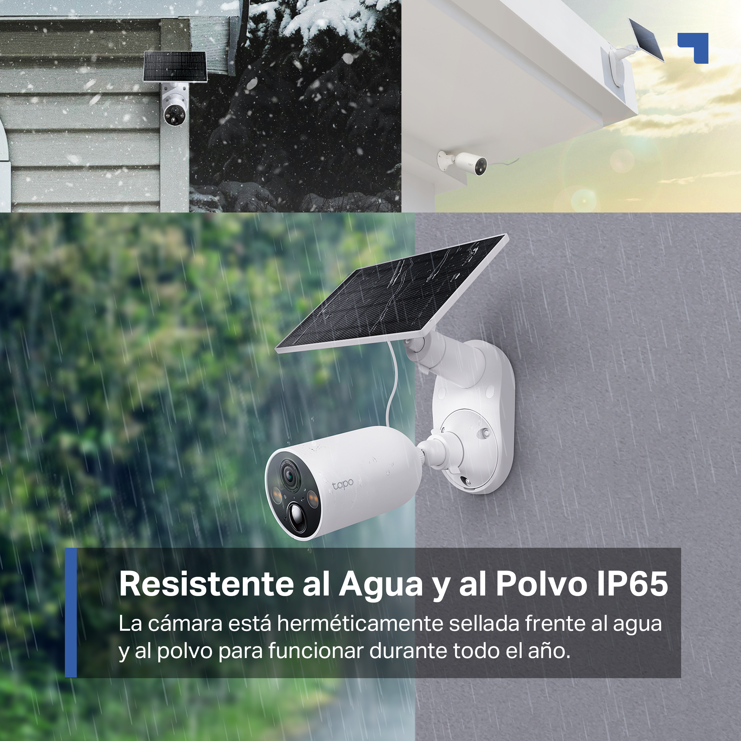 Tapo C425 Kit - Cámara de Vigilancia Wi-Fi con Batería y Panel Solar, Detección Inteligente, 2K QHD