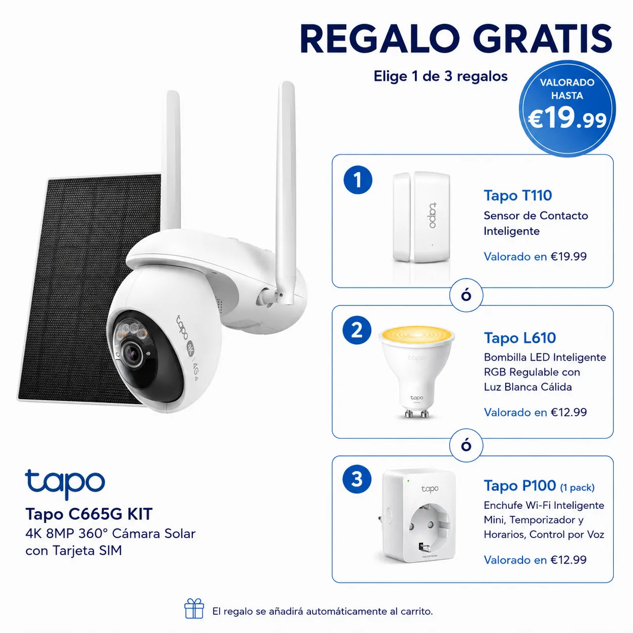 4K 8MP 360° Cámara Solar con Tarjeta SIM | Tapo C665G KIT
