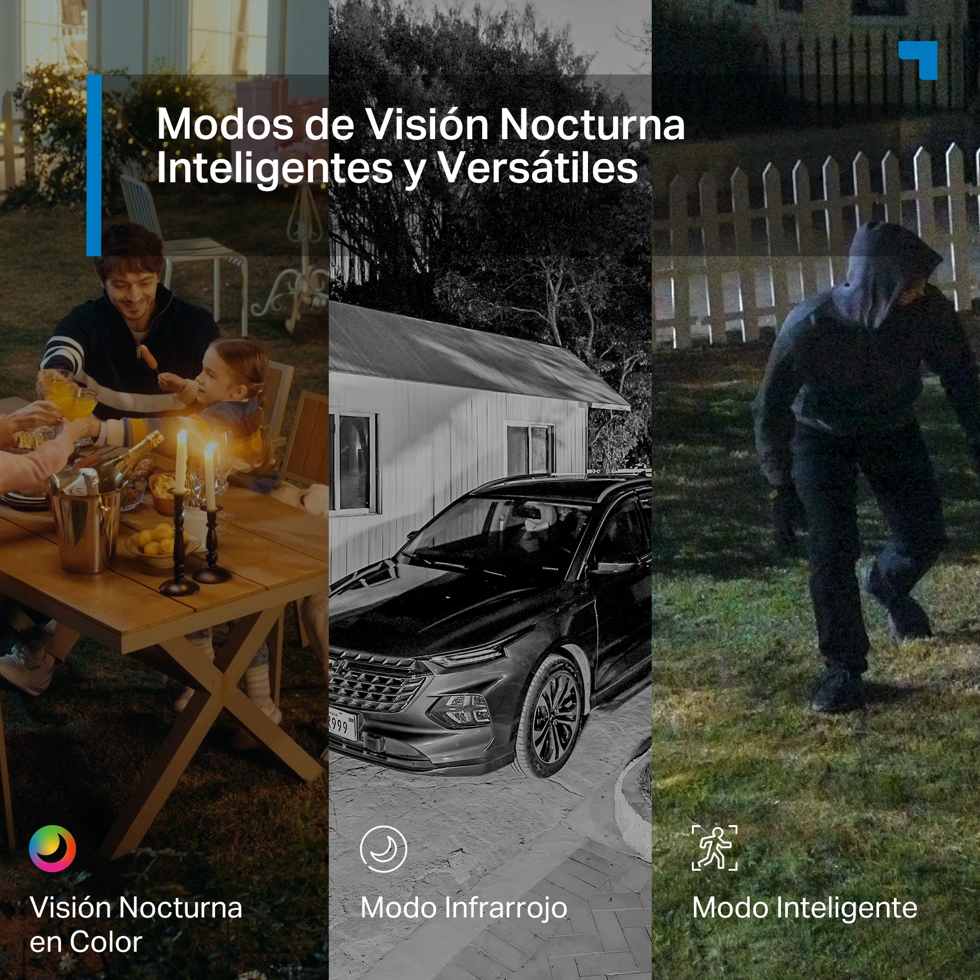 Tapo C246D - Cámara de Vigilancia Wi-Fi Doble Lente 2K QHD para Exterior/Interior, 360º, Detección IA y Resistencia IP65
