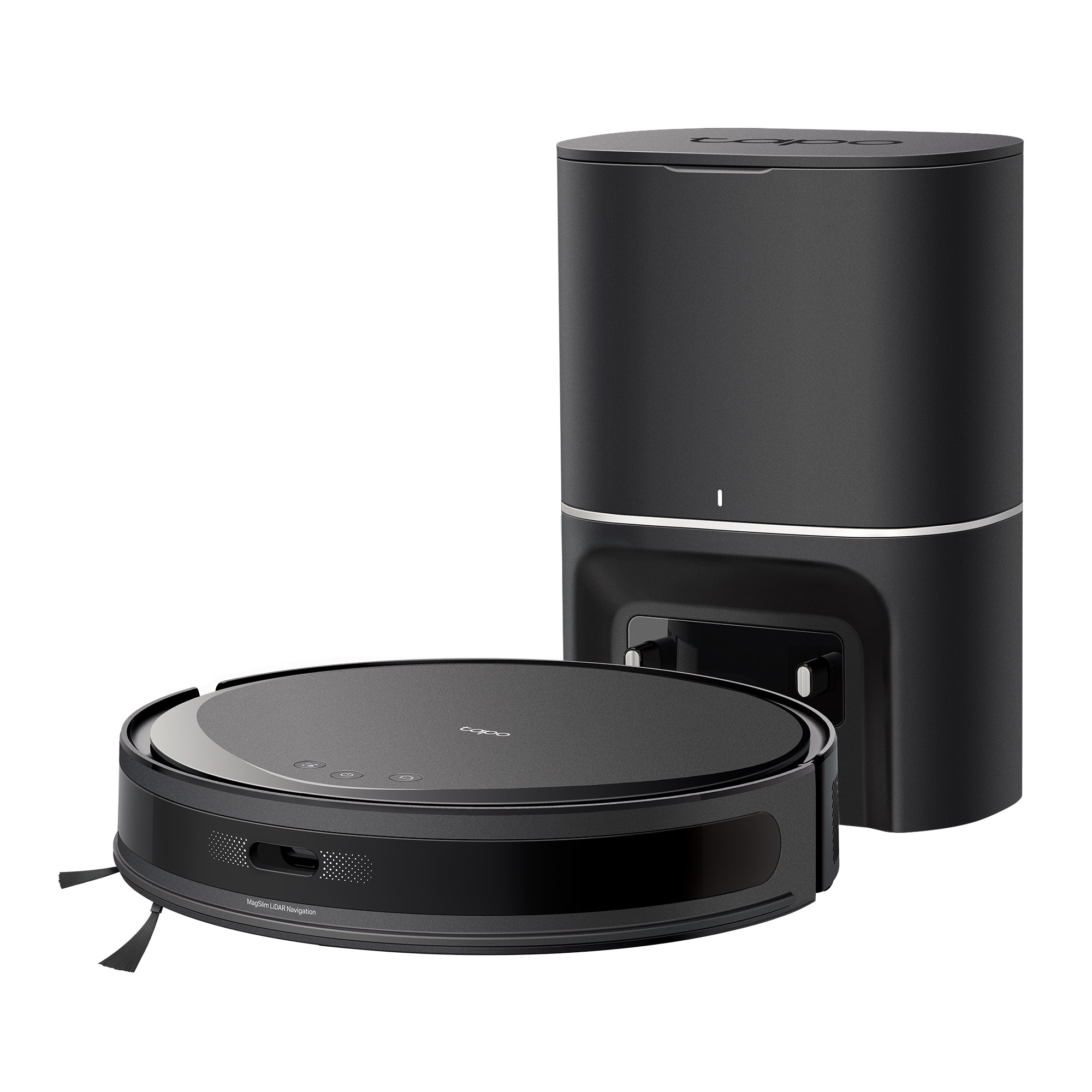 Tapo RV20 Max Plus - Robot Aspirador y Friegasuelos MagSlim™ con 5300Pa de Succión y Base de Autovaciado Inteligente