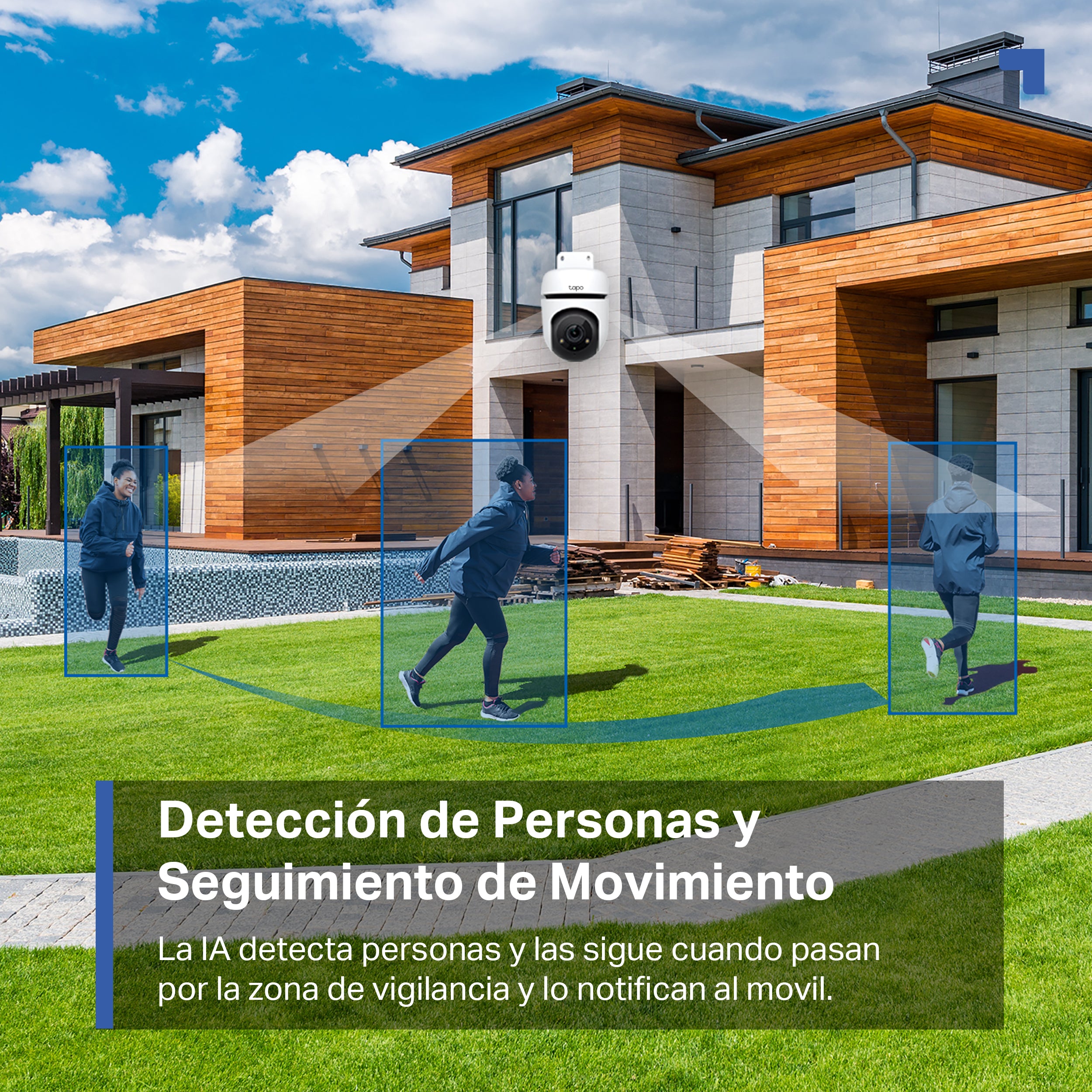TAPO C500 - Cámara de Vigilancia Wi-Fi Inteligente para Exterior, Rotación 360º, 1080p, Detección IA, Visión Nocturna a Color, Modo Privacidad