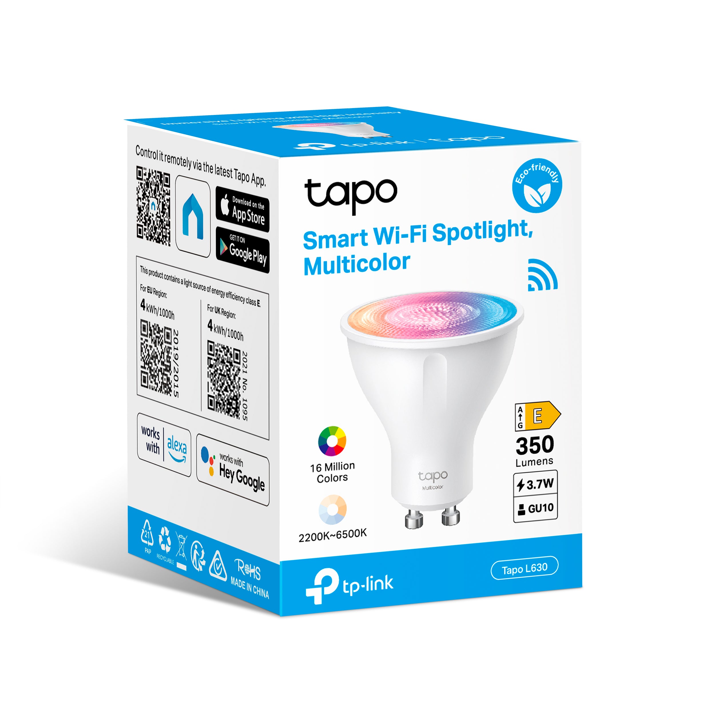 Tapo L630 - Bombilla LED Inteligente Regulable con 16 Millones de Colores RGB