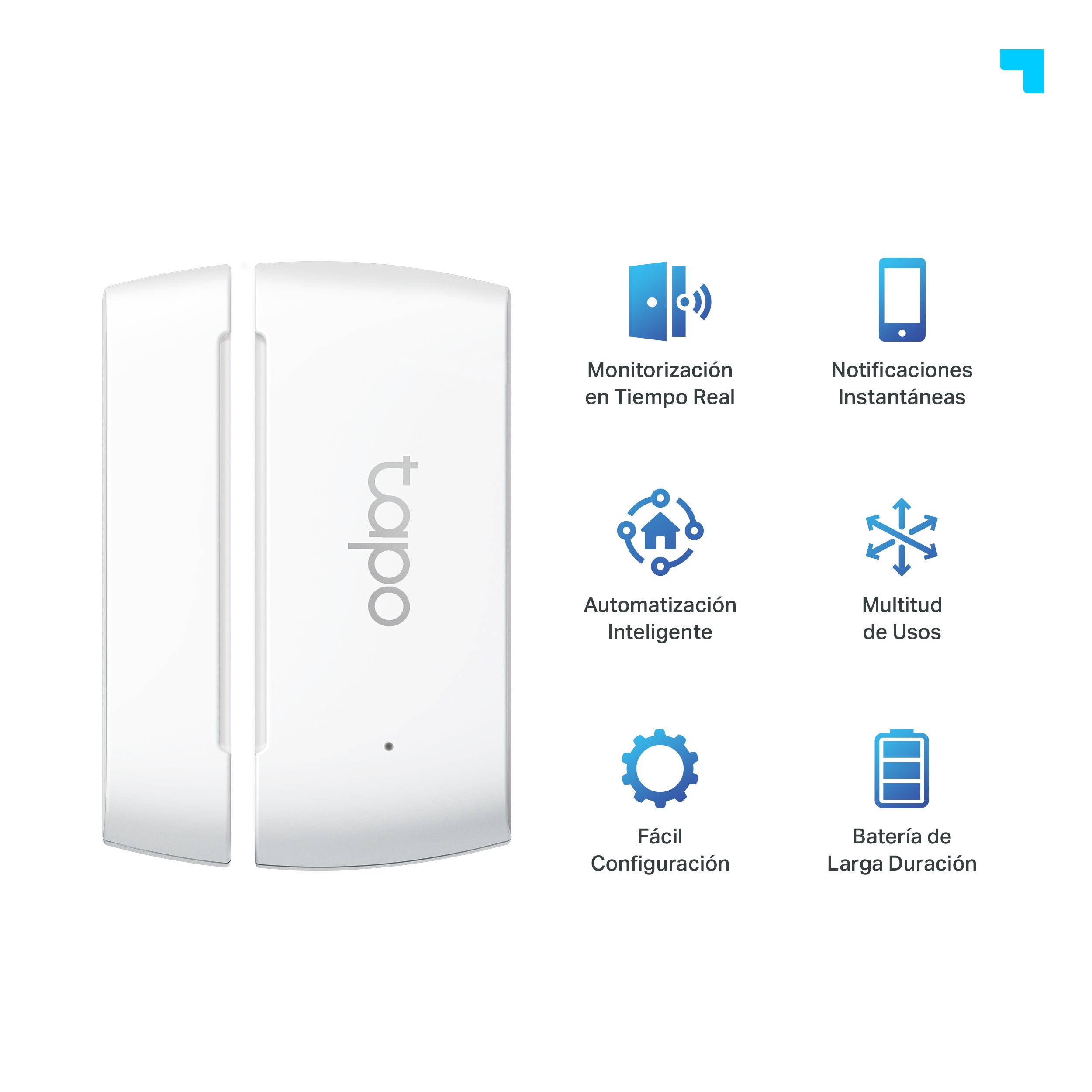 Tapo T110 - Sensor de Contacto Inteligente, Notificaciones, Fácil Instalación, Acciones Inteligentes