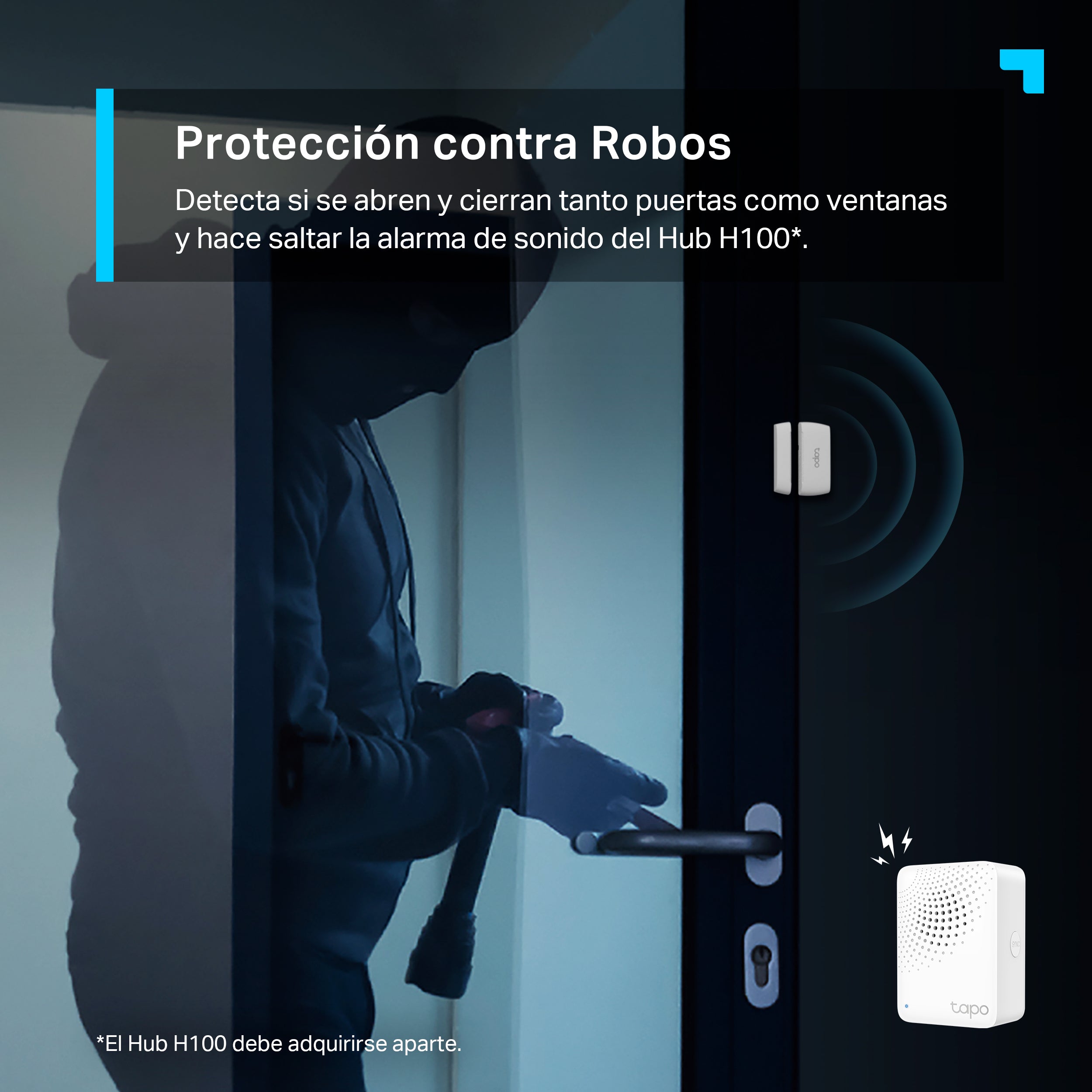 Tapo T110 - Sensor de Contacto Inteligente, Notificaciones, Fácil Instalación, Acciones Inteligentes