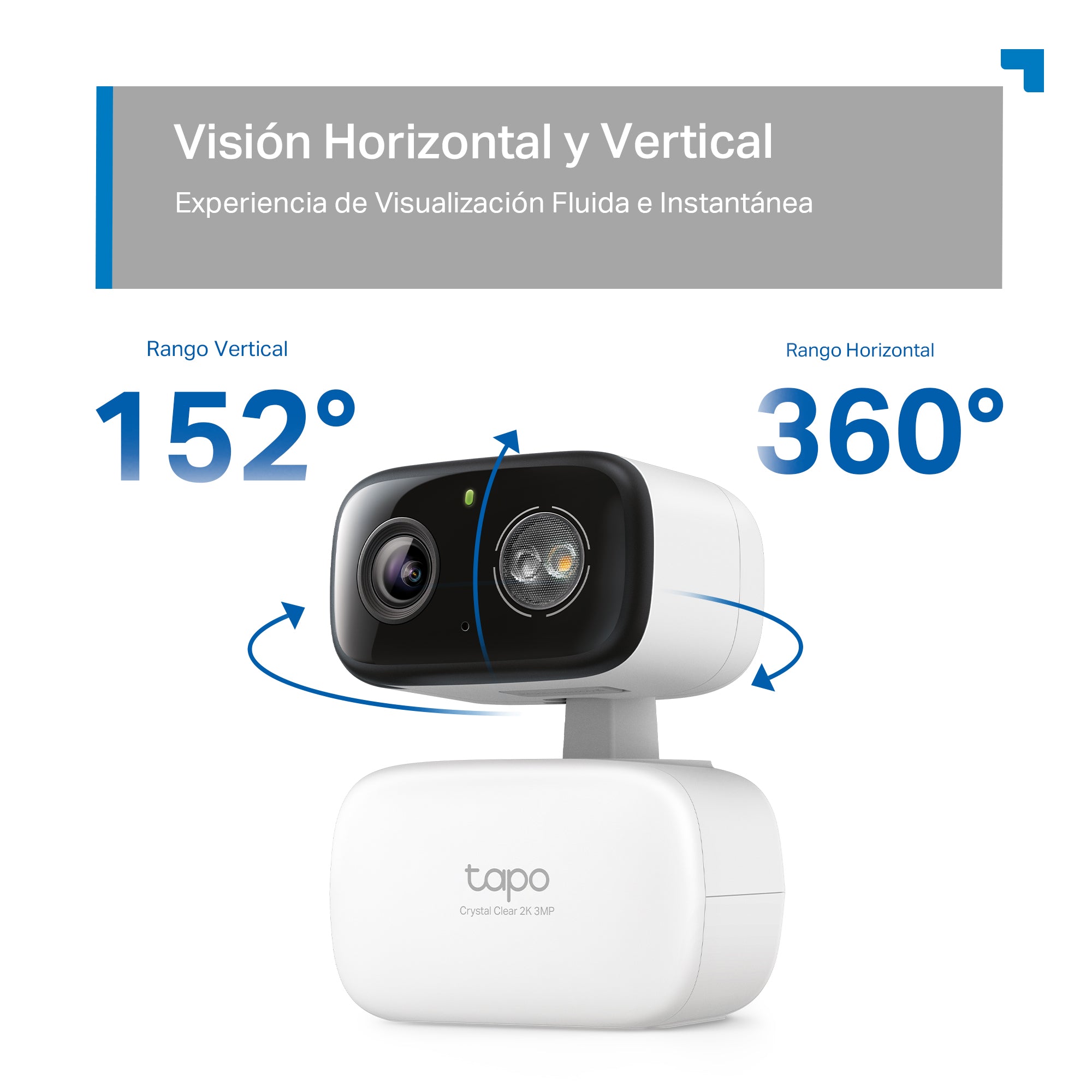 Tapo C216 - Cámara de Vigilancia Wi-Fi 2K para Exterior/Interior, 360º, Detección IA y Resistencia IP65