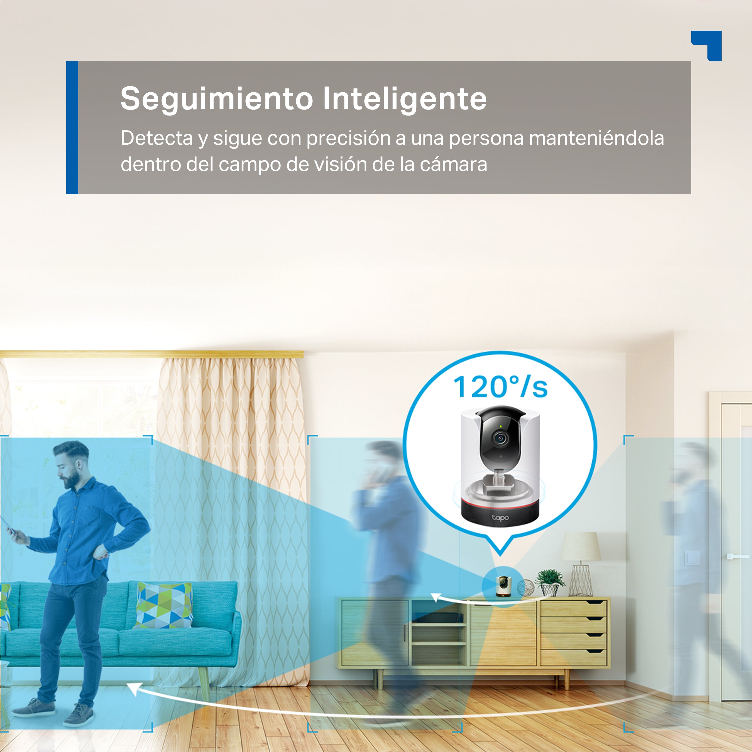 Tapo C225 - Cámara de Vigilancia Wi-Fi Inteligente, Rotación 360º, 2K QHD, Detección IA, Visión Nocturna, Modo Privacidad