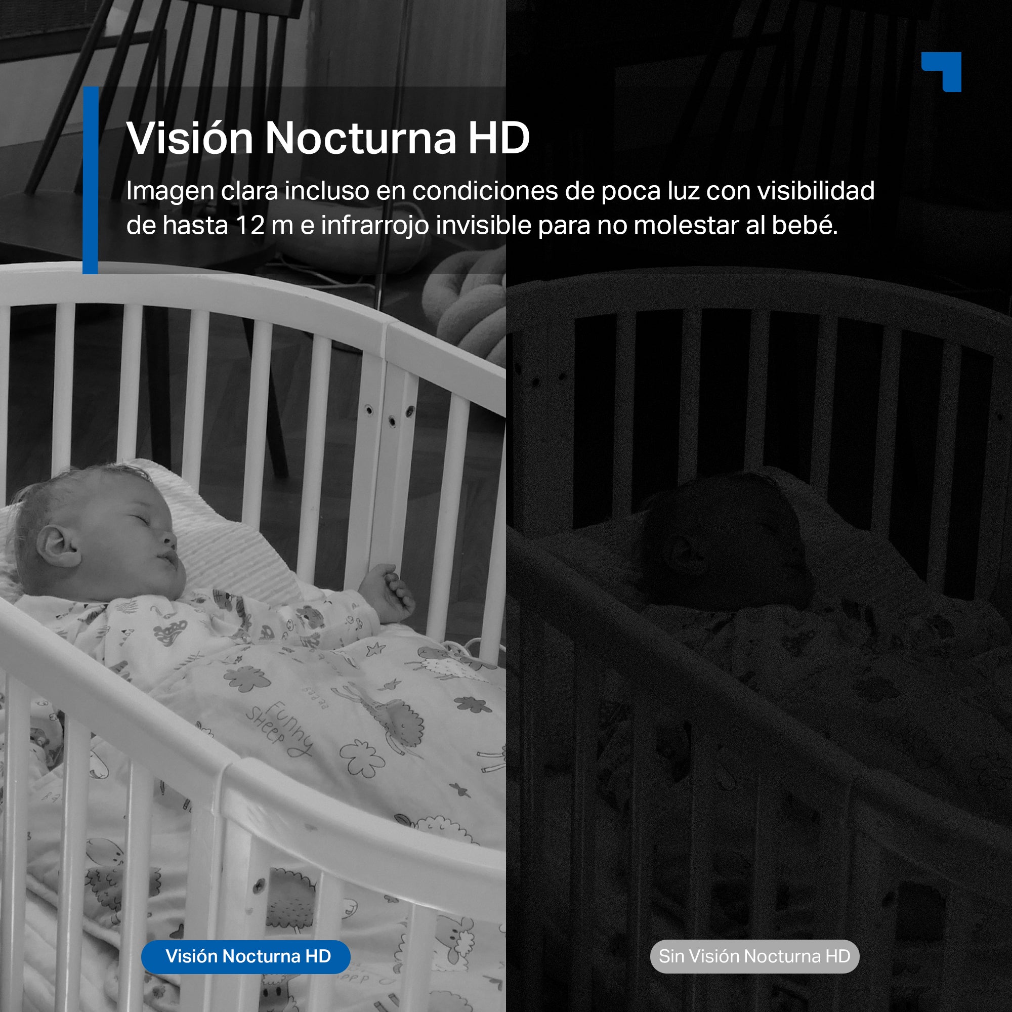 Tapo C840 - Cámara de Vigilancia para Bebé Doble Lente 2K 3MP + 1080p, 360º, Visión Nocturna a Color, Detección IA Gratuita