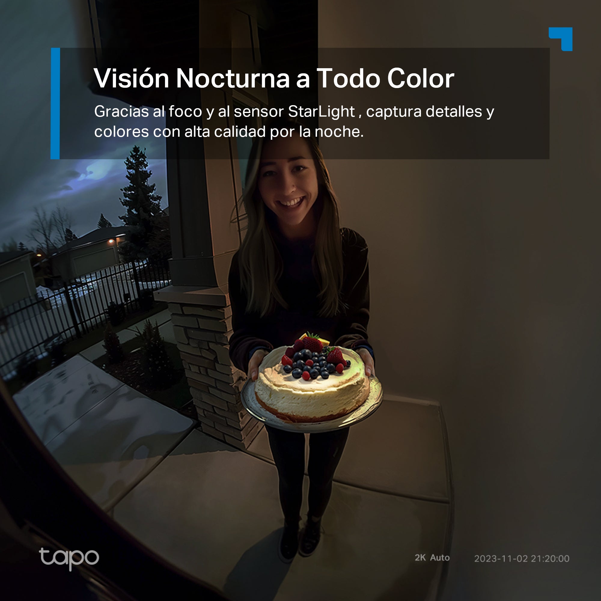 Tapo D235 - Timbre Inteligente con Video 2K 3MP, Visión Nocturna a Color, Protección IP66, Batería 10000mAh