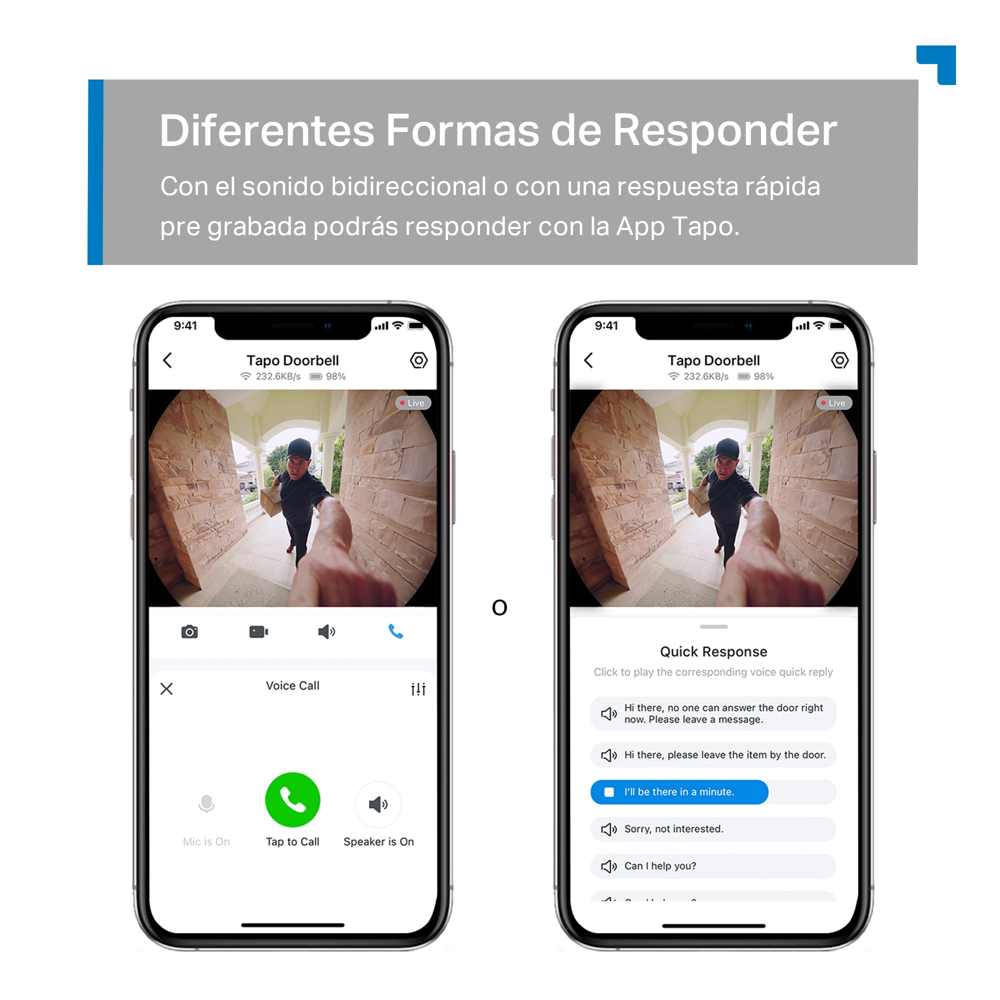 Tapo D235 - Timbre Inteligente con Video 2K 3MP, Visión Nocturna a Color, Protección IP66, Batería 10000mAh