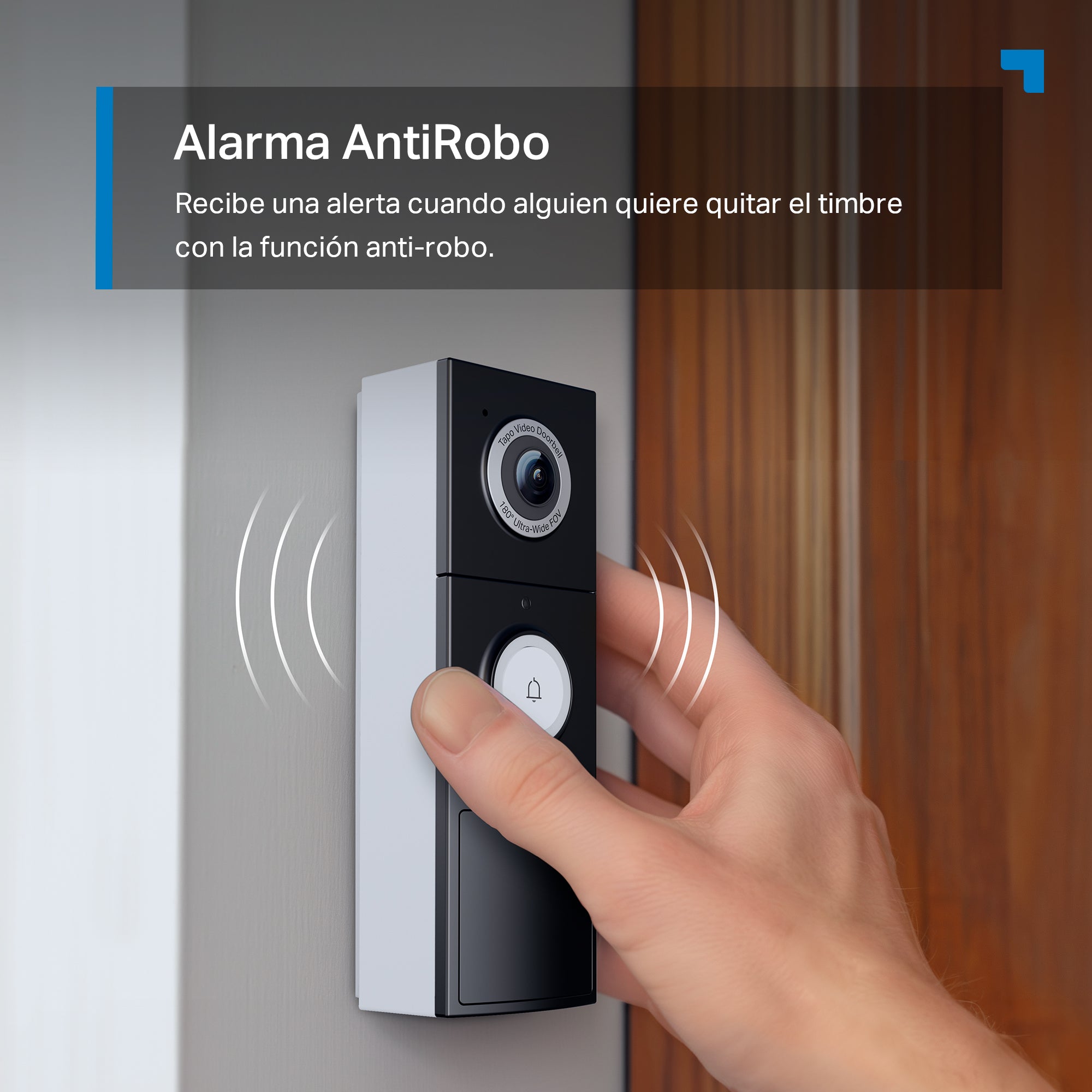 Tapo D235 - Timbre Inteligente con Video 2K 3MP, Visión Nocturna a Color, Protección IP66, Batería 10000mAh