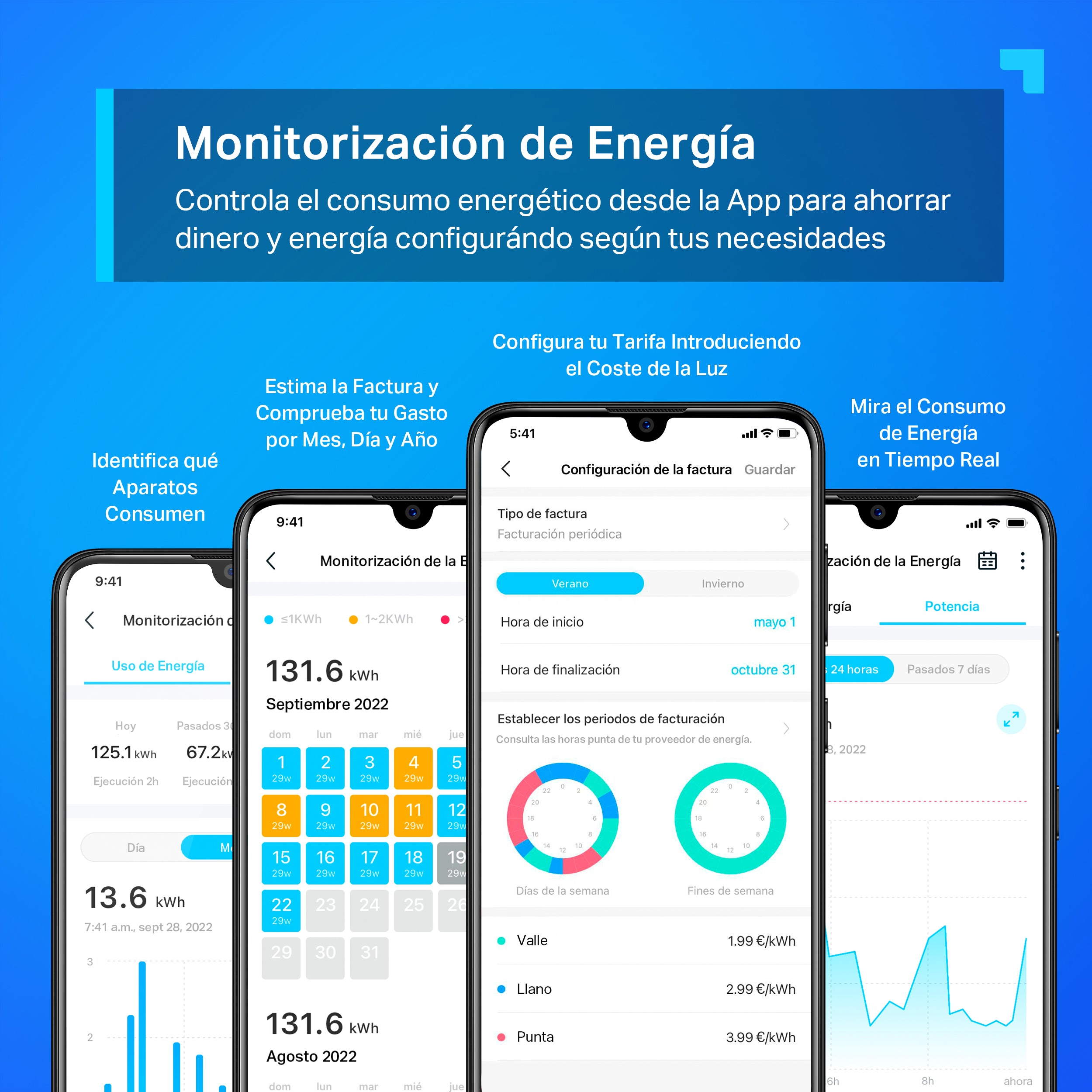 Tapo P110 - Enchufe Wi-Fi Inteligente con Monitorización de Energía, Temporizador y Horarios