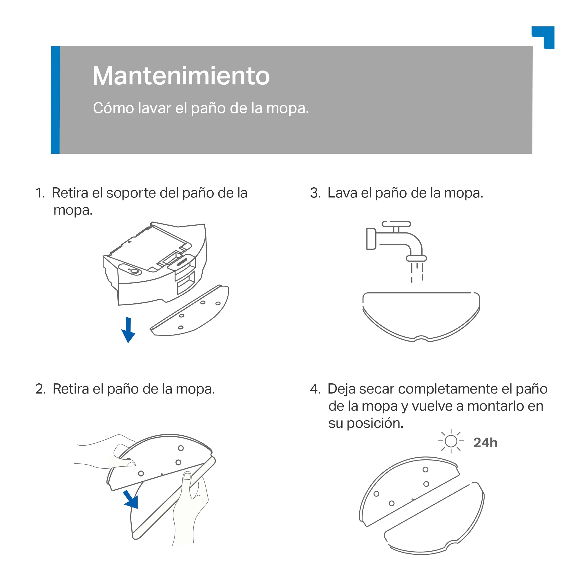 Tapo RVA301 - Mopas de Fregado para Robot Aspirador Tapo (5 Unidades)
