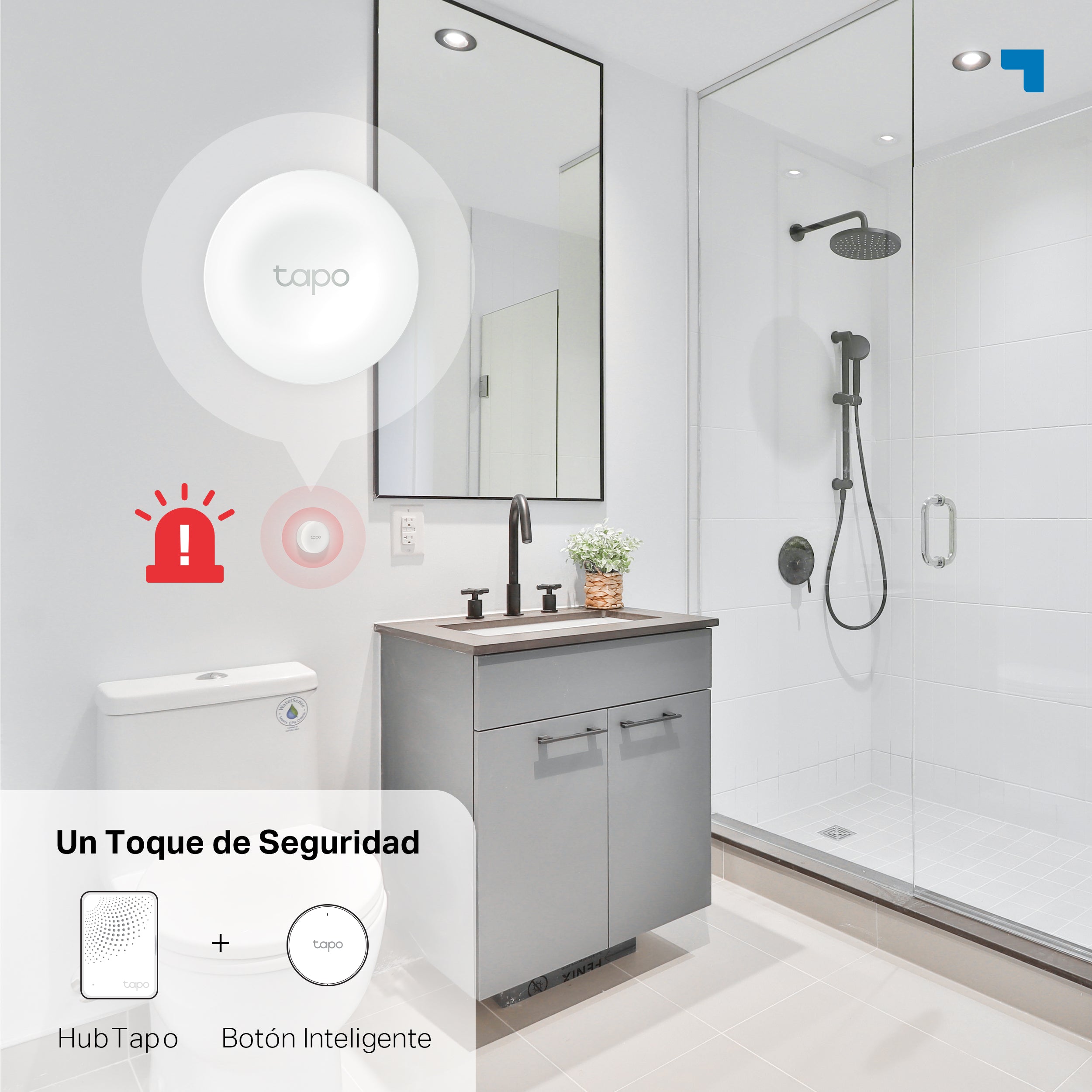 Tapo S200B - Botón Inteligente Tapo, 4 Funciones Personalizadas, Acciones Inteligentes, Montaje Flexible