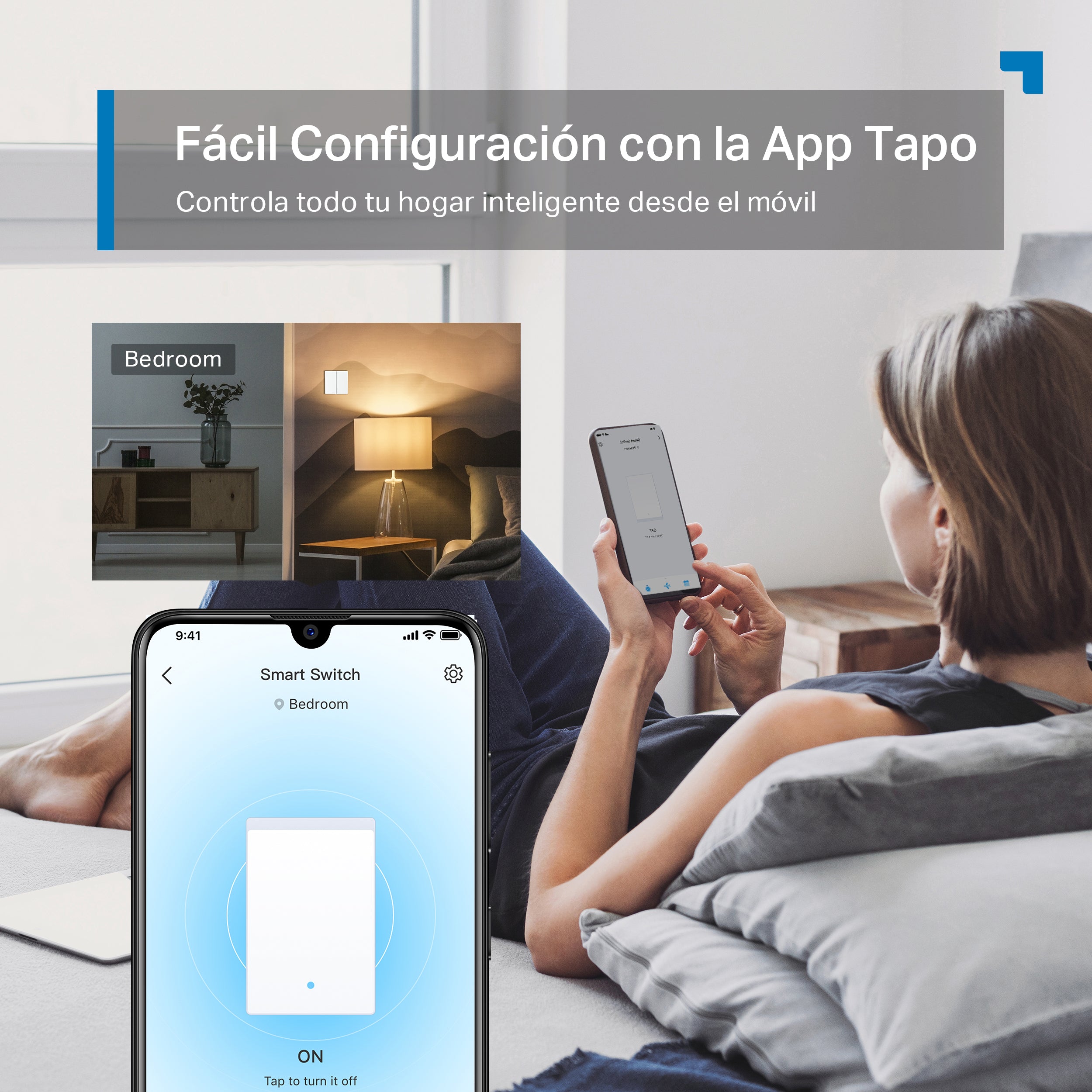 Tapo S220 - Interruptor Inteligente de pared para la luz, Control App Tapo, Control por Voz, Programa Horarios, Modo Ausente