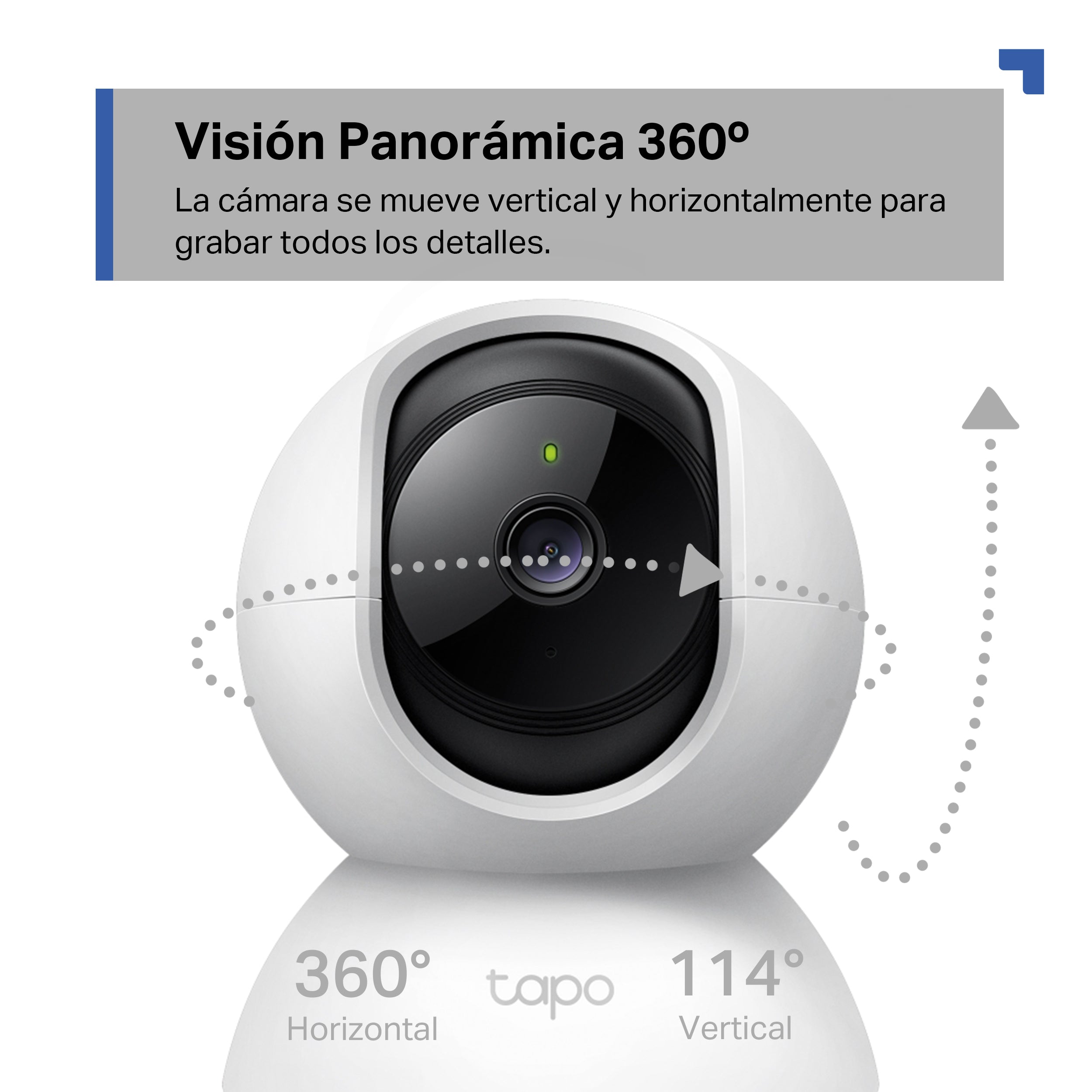 Tapo C210 - Cámara de Vigilancia Wi-Fi Inteligente, Rotación 360º, 2K, Detección IA, Visión Nocturna