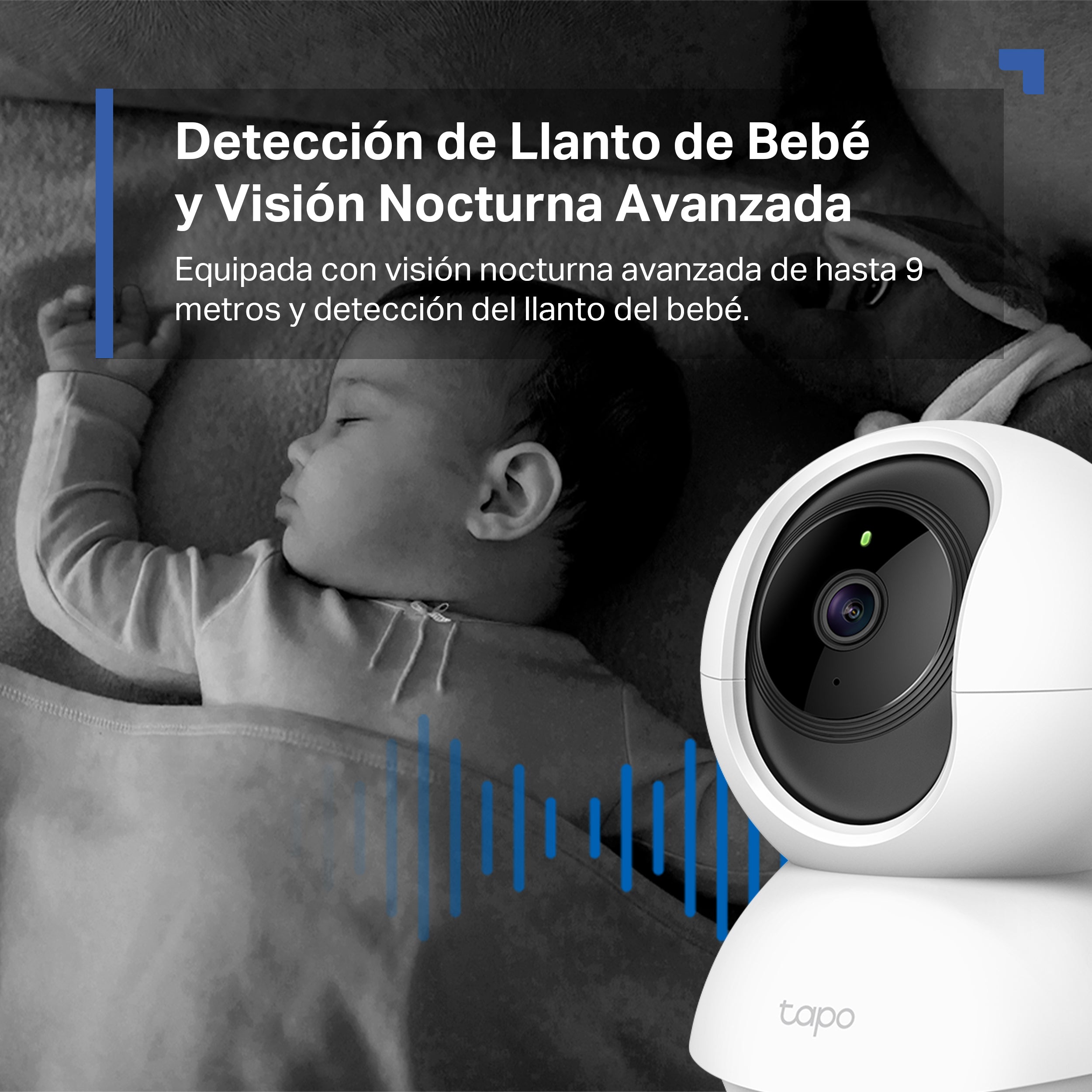 Tapo C210 - Cámara de Vigilancia Wi-Fi Inteligente, Rotación 360º, 2K, Detección IA, Visión Nocturna