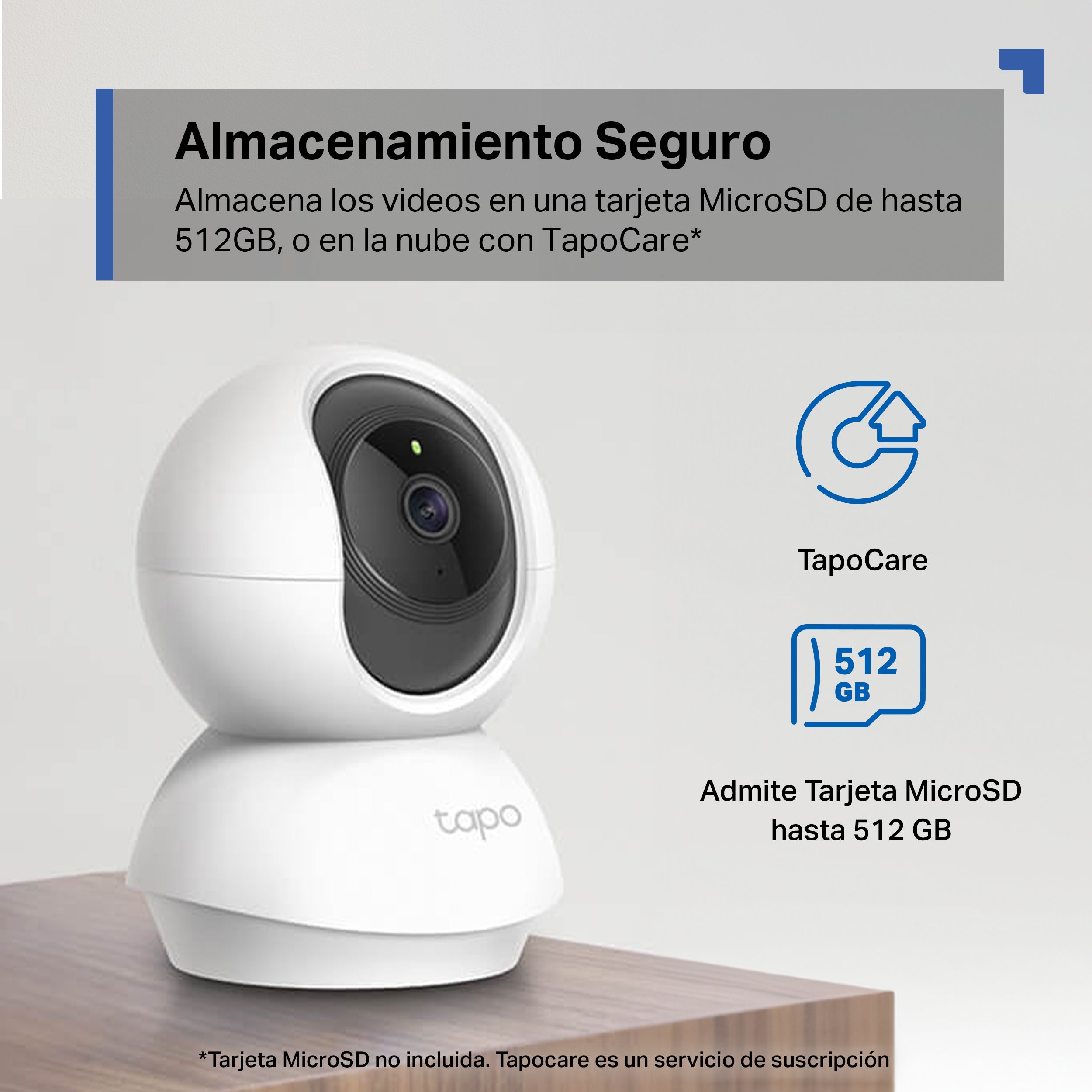 Tapo C210 - Cámara de Vigilancia Wi-Fi Inteligente, Rotación 360º, 2K, Detección IA, Visión Nocturna