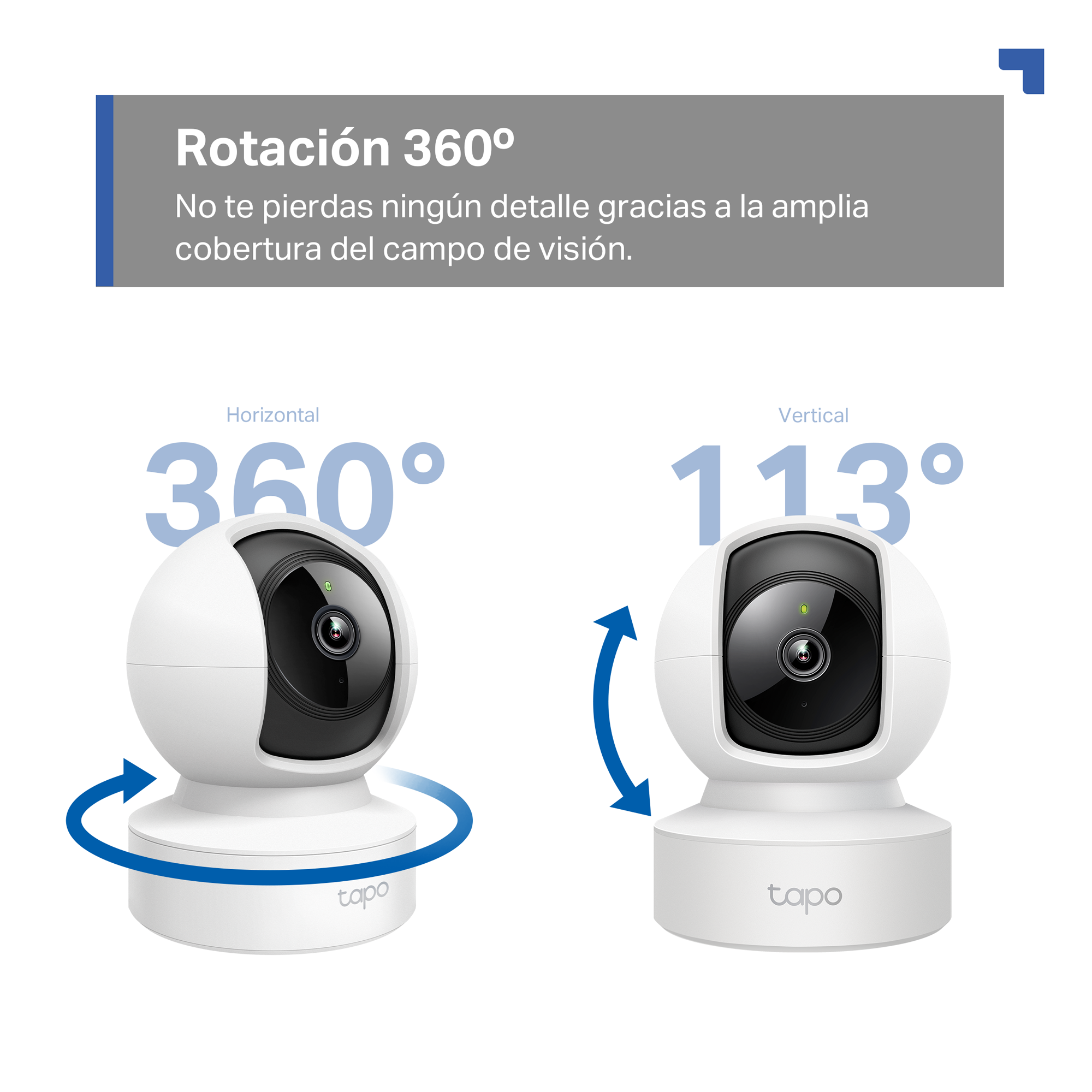 Tapo C212 - Cámara de Vigilancia Wi-Fi Inteligente, Rotación 360º, 2K 3MP, Detección IA, Visión Nocturna