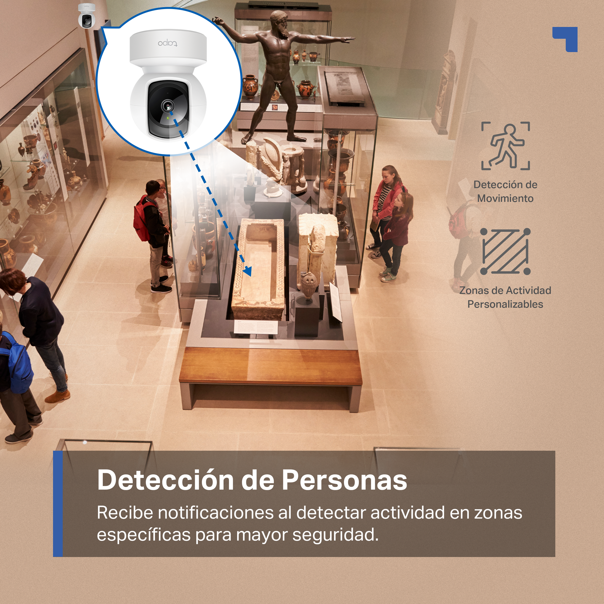 Tapo C212 - Cámara de Vigilancia Wi-Fi Inteligente, Rotación 360º, 2K 3MP, Detección IA, Visión Nocturna