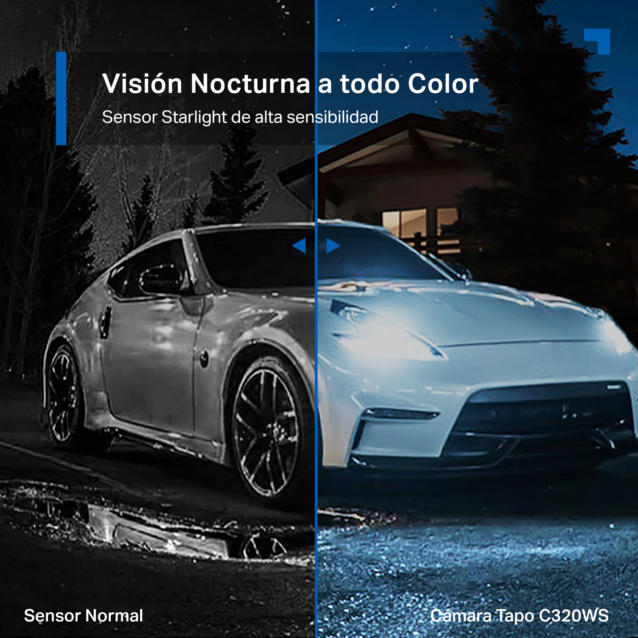 Tapo C320WS - Cámara de Vigilancia Wi-Fi para Exterior, 2K QHD, Visión Nocturna a Color, Detección IA