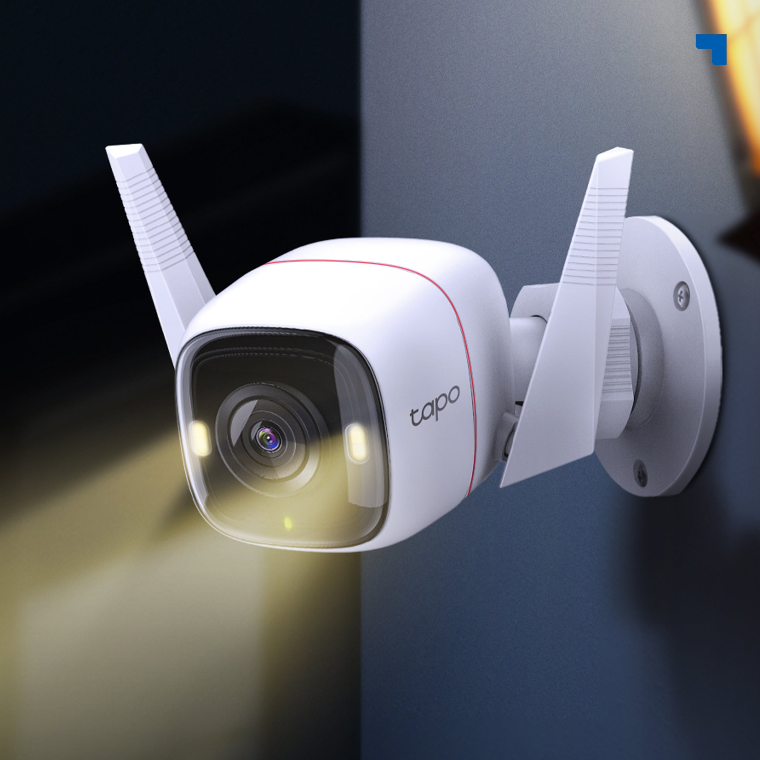 Tapo C320WS - Cámara de Vigilancia Wi-Fi para Exterior, 2K QHD, Visión Nocturna a Color, Detección IA