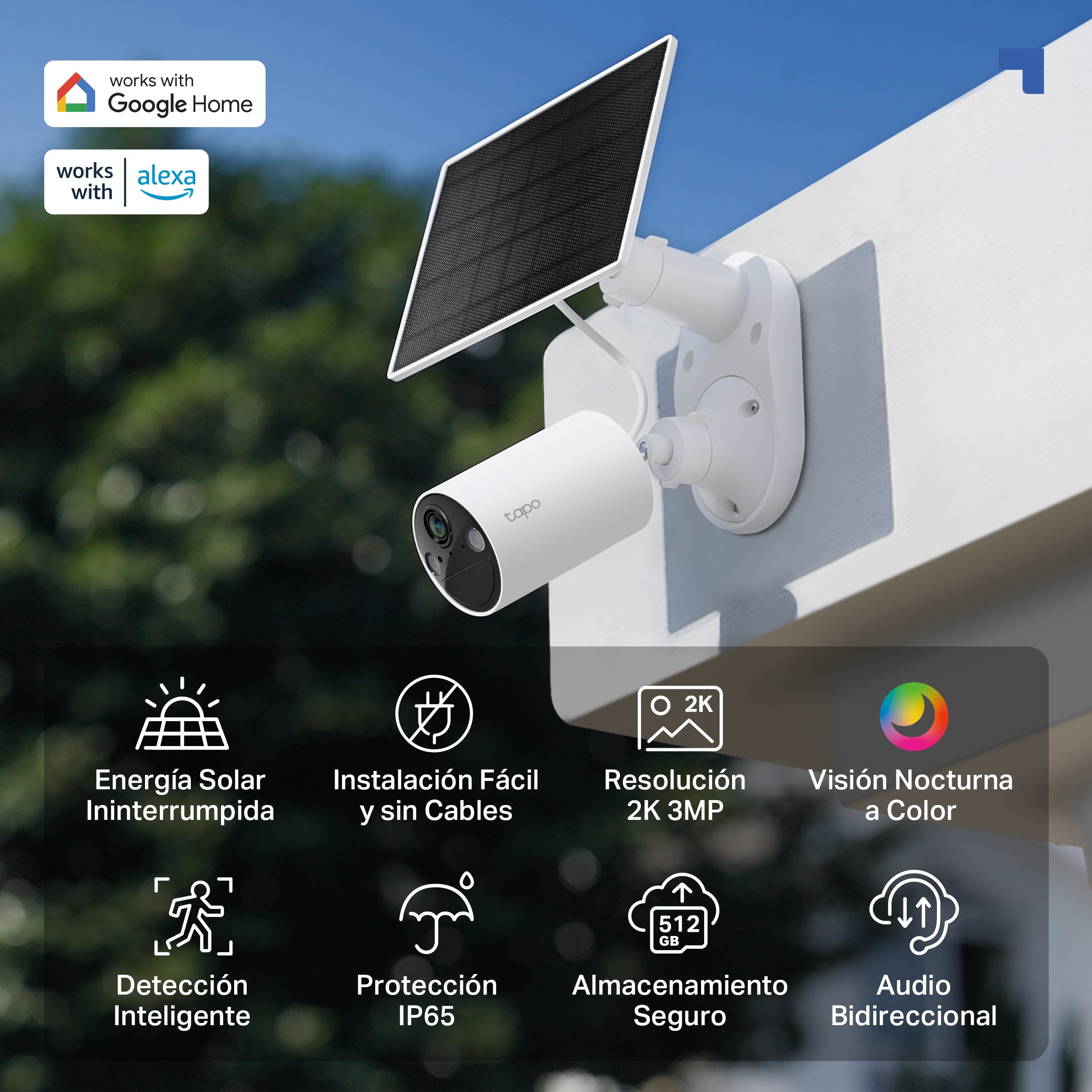 Tapo C410 KIT - Cámara de Seguridad Wi-Fi con Panel Solar y Batería