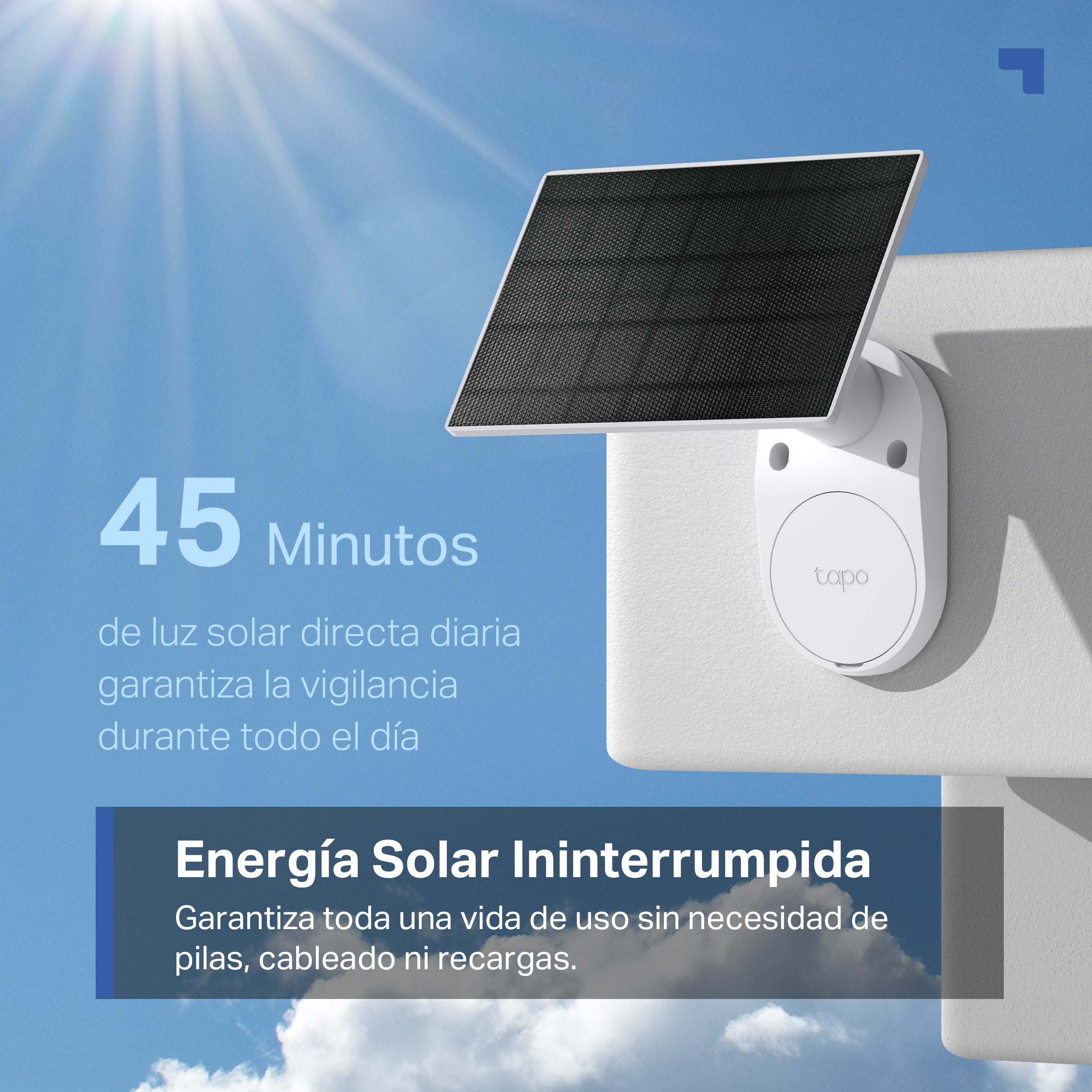 Tapo C410 KIT - Cámara de Seguridad Wi-Fi con Panel Solar y Batería