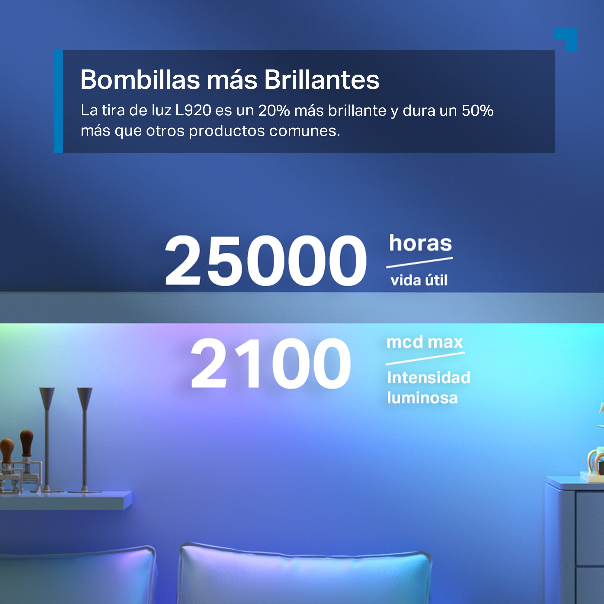 Tapo L920-5 - Tira de Luz LED Wi-Fi Inteligente Multicolor con 50 Zonas de Color Independientes