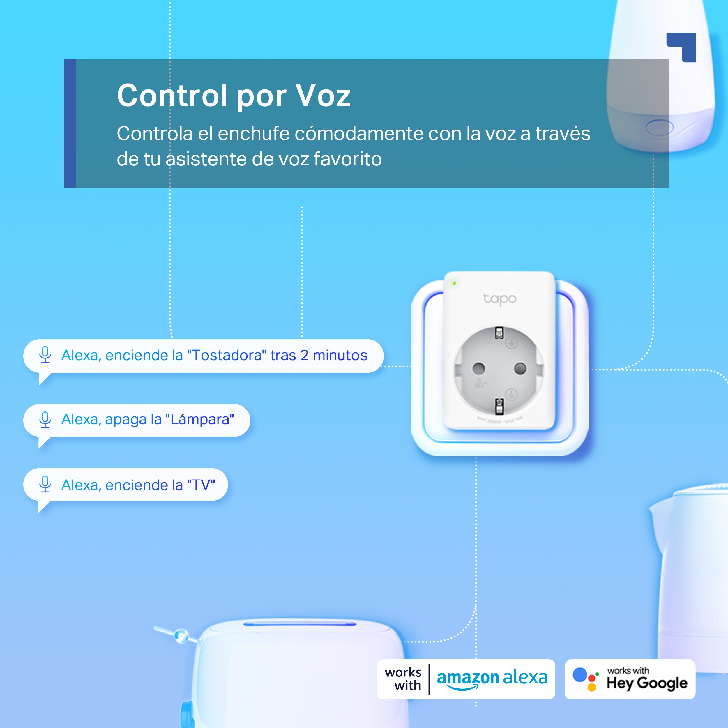 Tapo P100 (4-pack) - Enchufe Wi-Fi Inteligente Mini