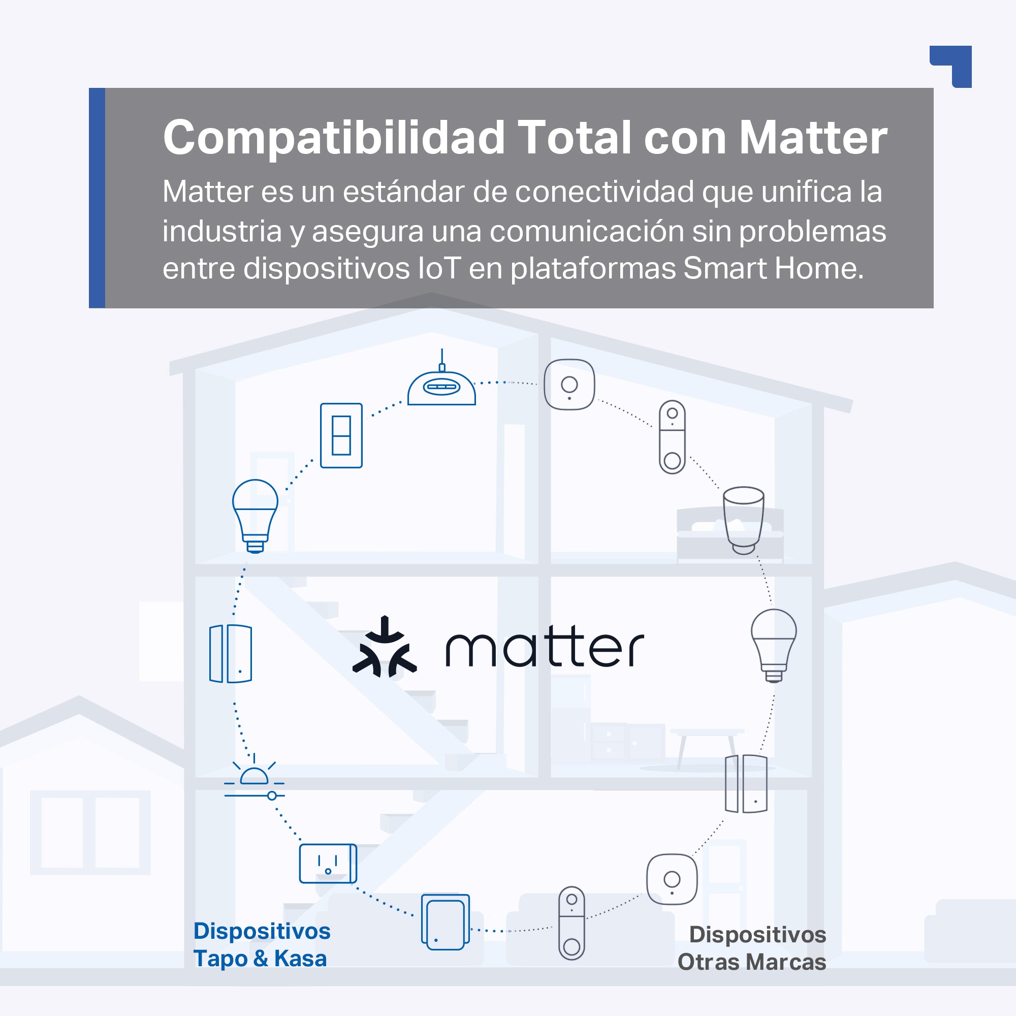 Tapo P100M - Mini Enchufe Wi-Fi Inteligente Compatible con Matter, Temporizador y Horarios, Control por Voz
