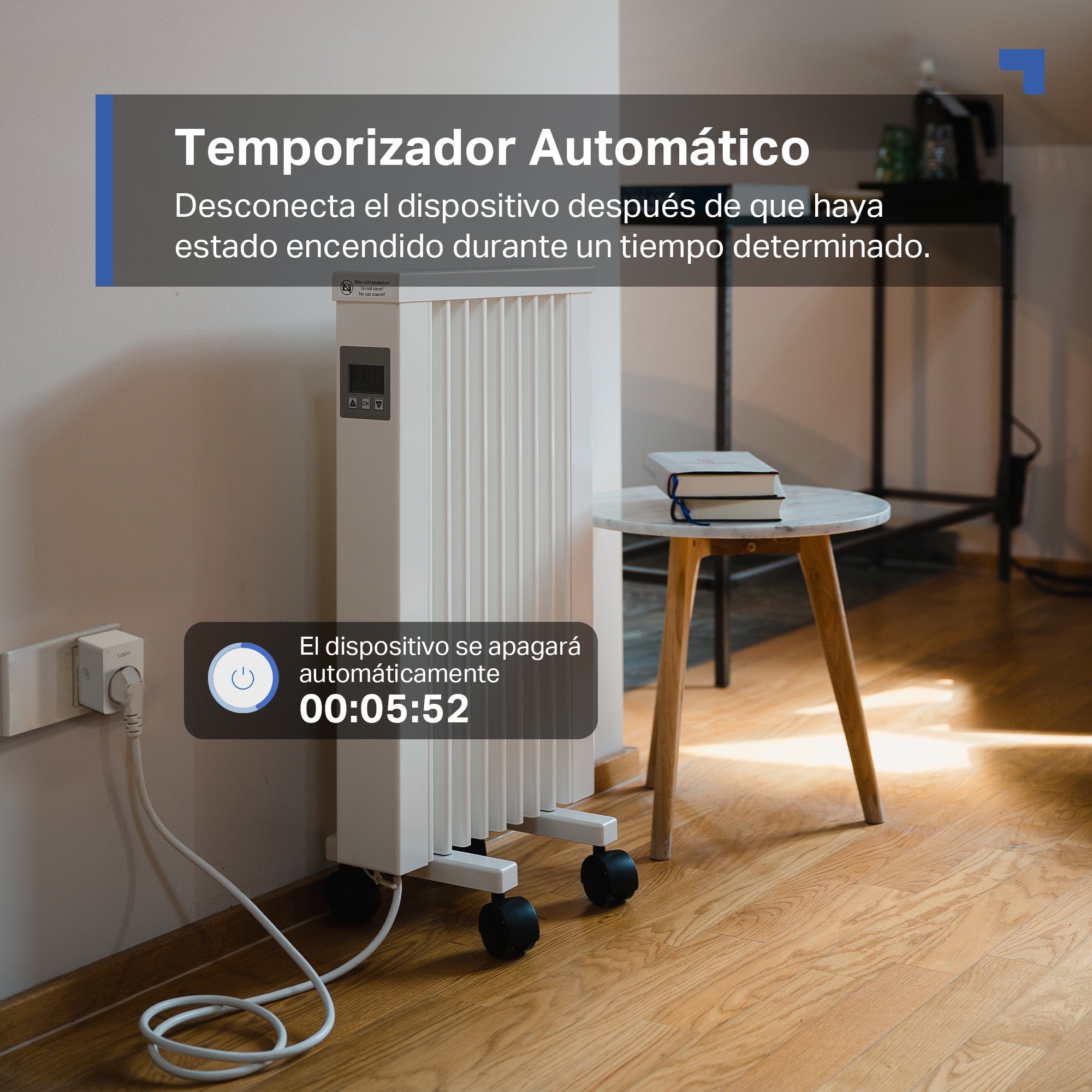 Tapo P100M - Mini Enchufe Wi-Fi Inteligente Compatible con Matter, Temporizador y Horarios, Control por Voz