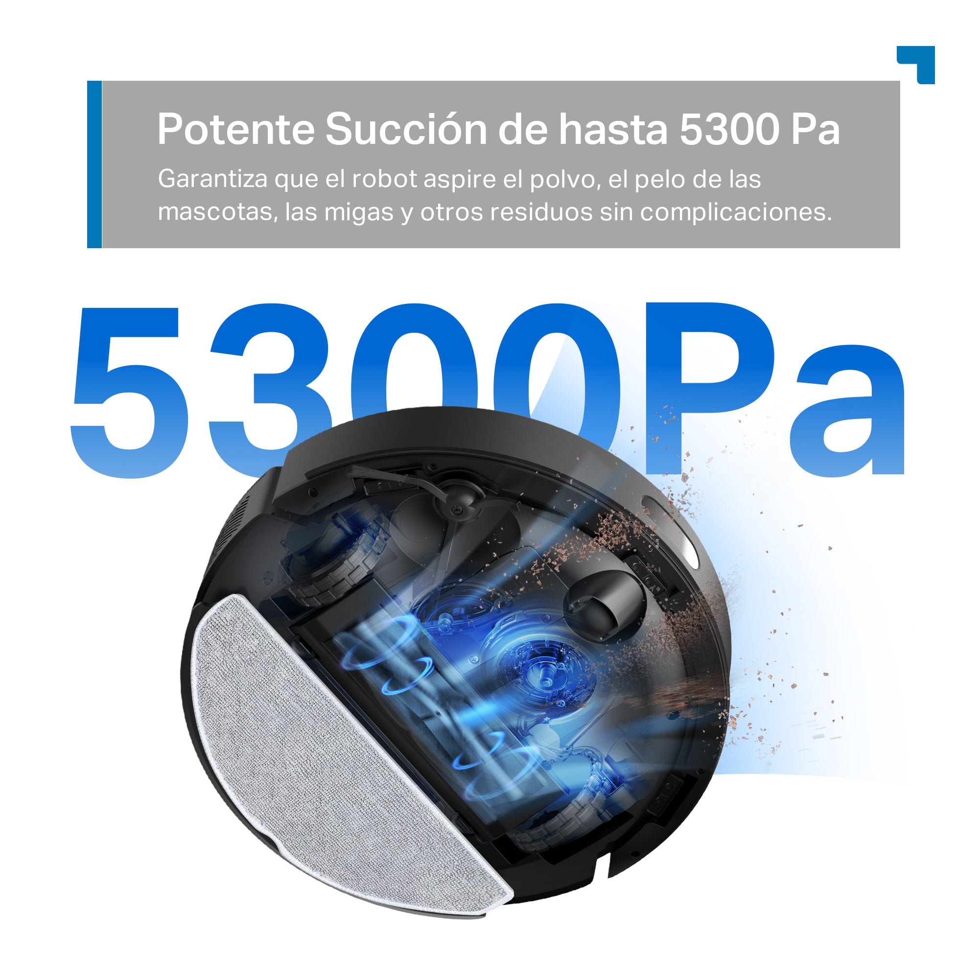 Tapo RV30 Max Plus - Robot Aspirador y Friegasuelos con 5300Pa + Base de Autovaciado Inteligente