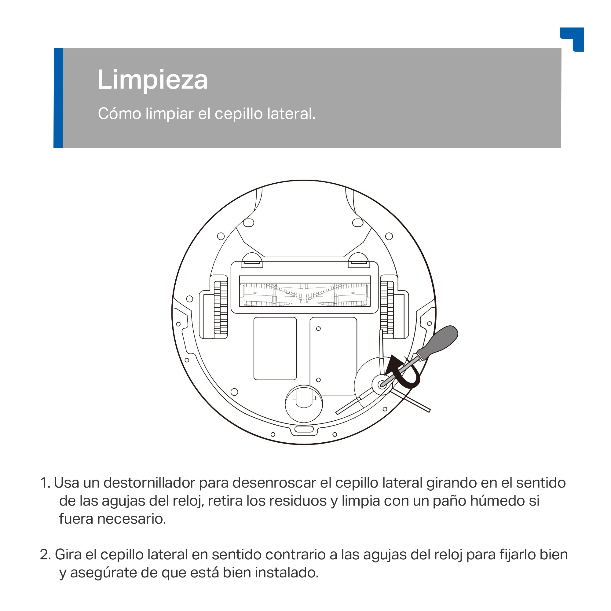 Tapo RVA105 - Kit de Repuestos para Robot Aspirador (1x Cepillo Principal, 2x Cepillo Lateral, 2x Filtro HEPA)