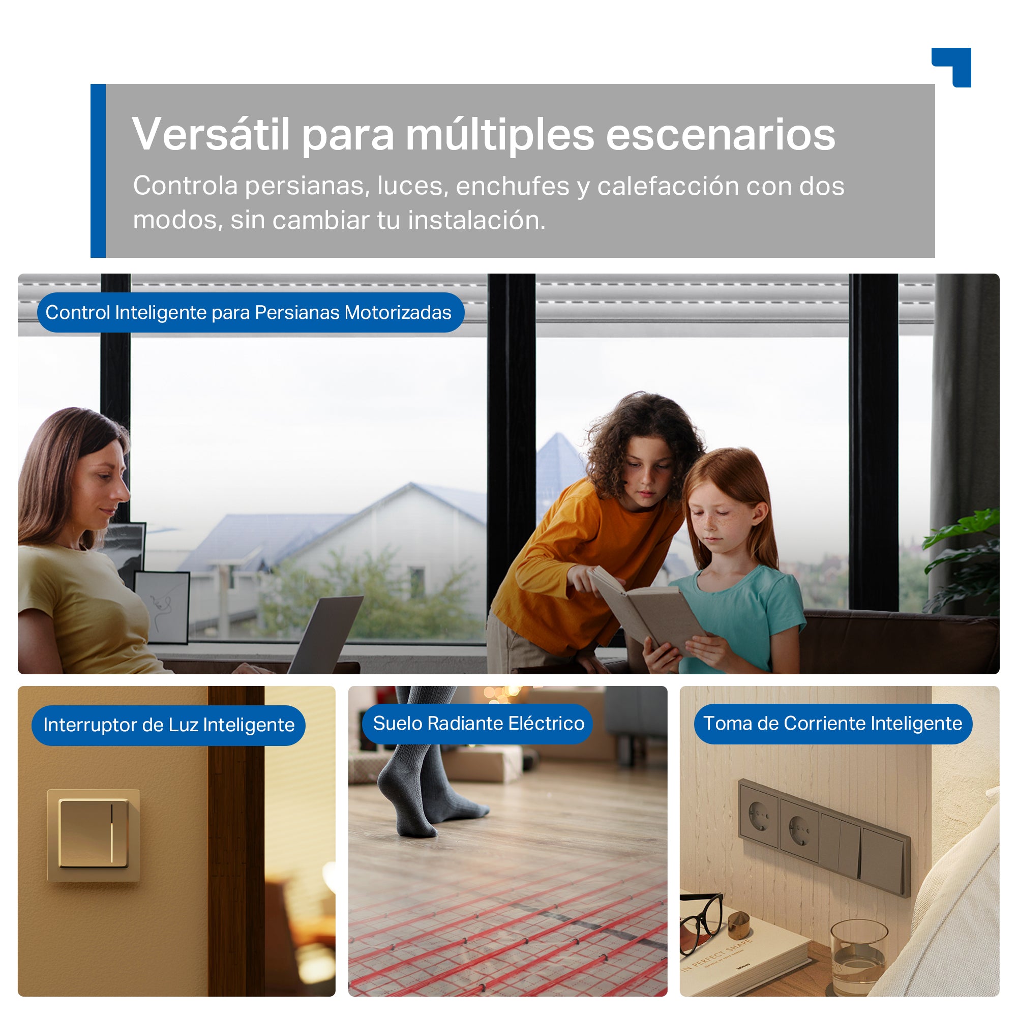 Tapo S112 - Relé Doble Inteligente, Control de Persianas Motorizadas, Control de Iluminación, Horarios, Control por Voz