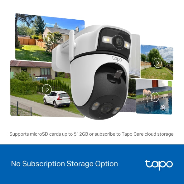 2K+2K Doble Lente 360° Cámara de Exterior | Tapo C545D