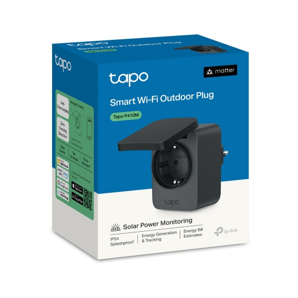Tapo P410M | Enchufe WiFi Exterior IP54 Resistente al Agua y Polvo