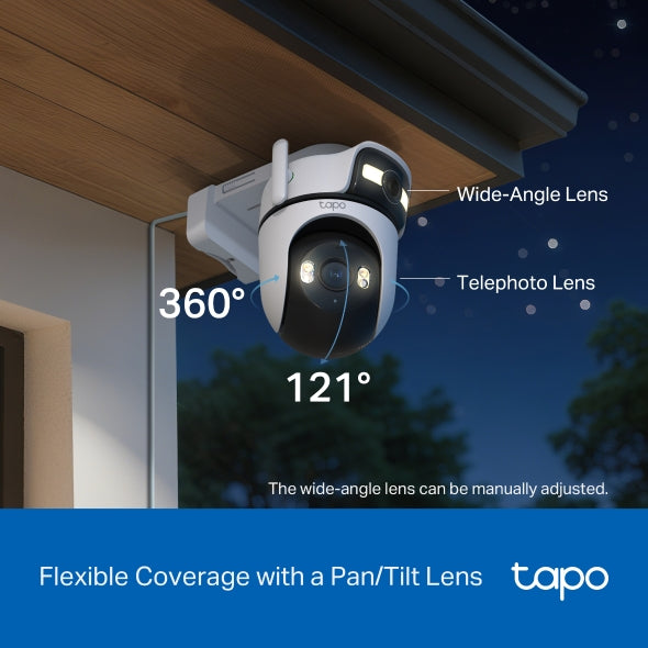 2K+2K Doble Lente 360° Cámara de Exterior | Tapo C545D