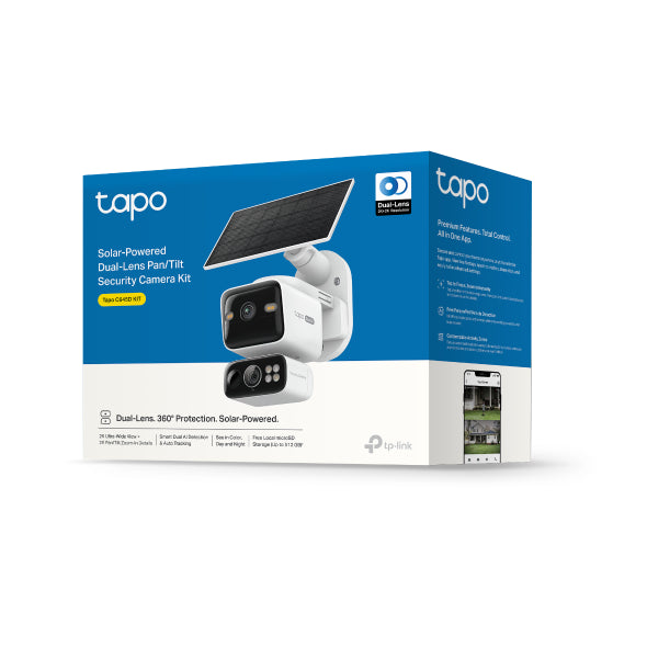 2K+2K Doble Lente 360° Cámara Solar | Tapo C645D KIT