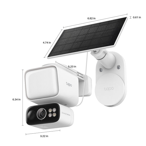 2K 3MP 360° 800 Lúmenes Cámara Solar con Foco | Tapo C615F KIT