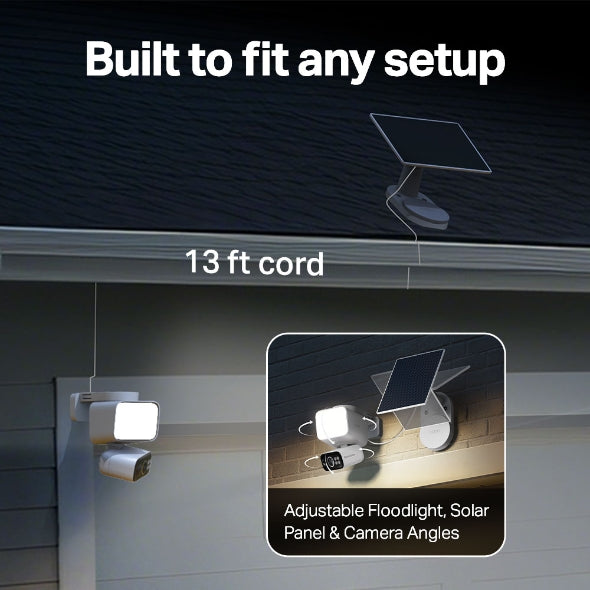 2K 3MP 360° 800 Lúmenes Cámara Solar con Foco | Tapo C615F KIT