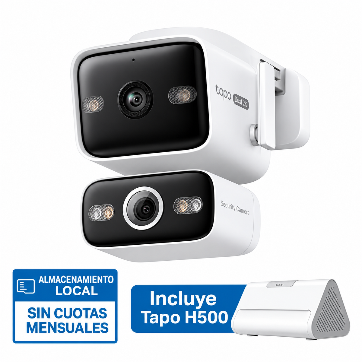 4K Doble Lente Exterior 360° con Hub IA | Tapo H500 + C575D