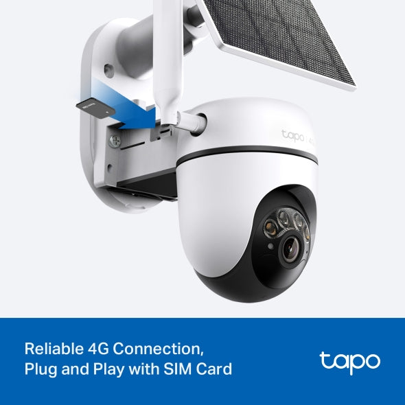 2K 3MP 360° Cámara Solar con Tarjeta SIM | Tapo C615G KIT
