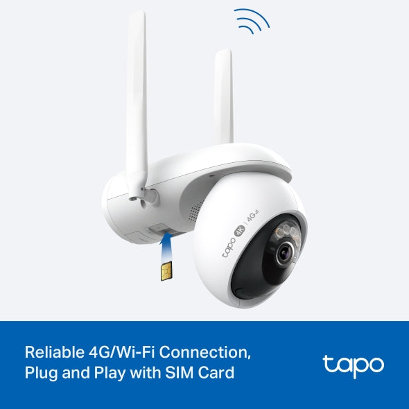 4K 8MP 360° Cámara Solar con Tarjeta SIM | Tapo C665G KIT