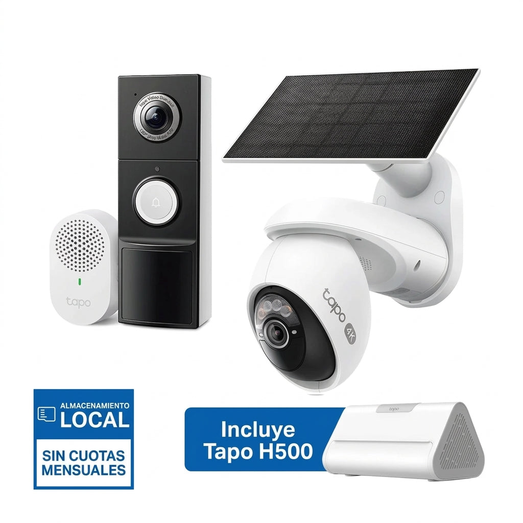 Pack de Tapo D235 Timbre Inteligente + C660 KIT + H500