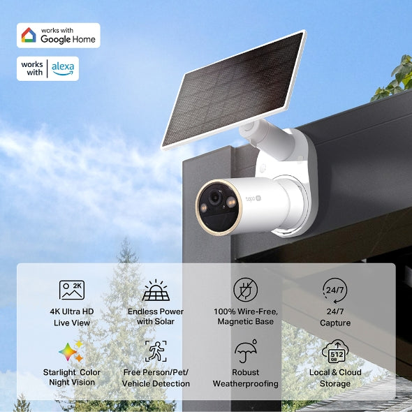 4K 8MP 10000mAh Cámara Solar con Batería | Tapo C460 KIT