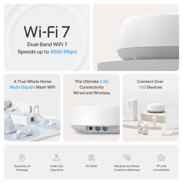 Deco BE3600 (Pack de 2) | Sistema Wi-Fi 7 Mesh BE3600