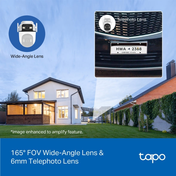 2K+2K Doble Lente 360° Cámara de Exterior | Tapo C545D