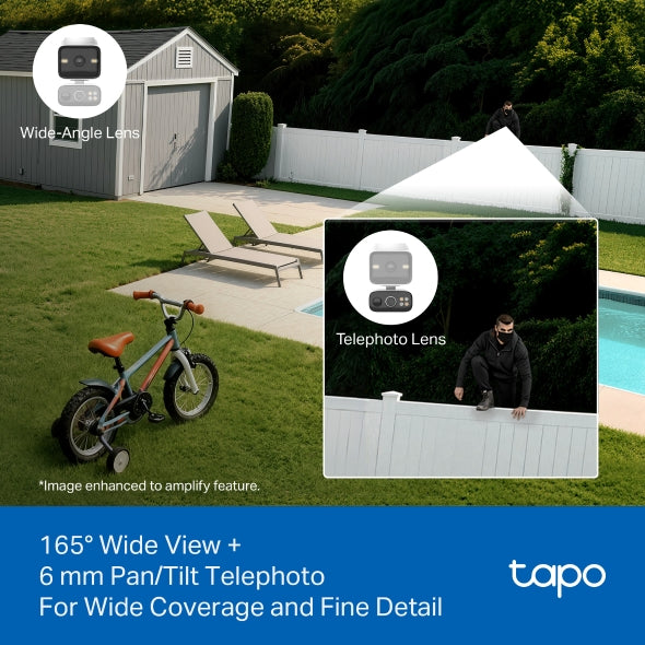 2K+2K Doble Lente 360° Cámara Solar | Tapo C645D KIT