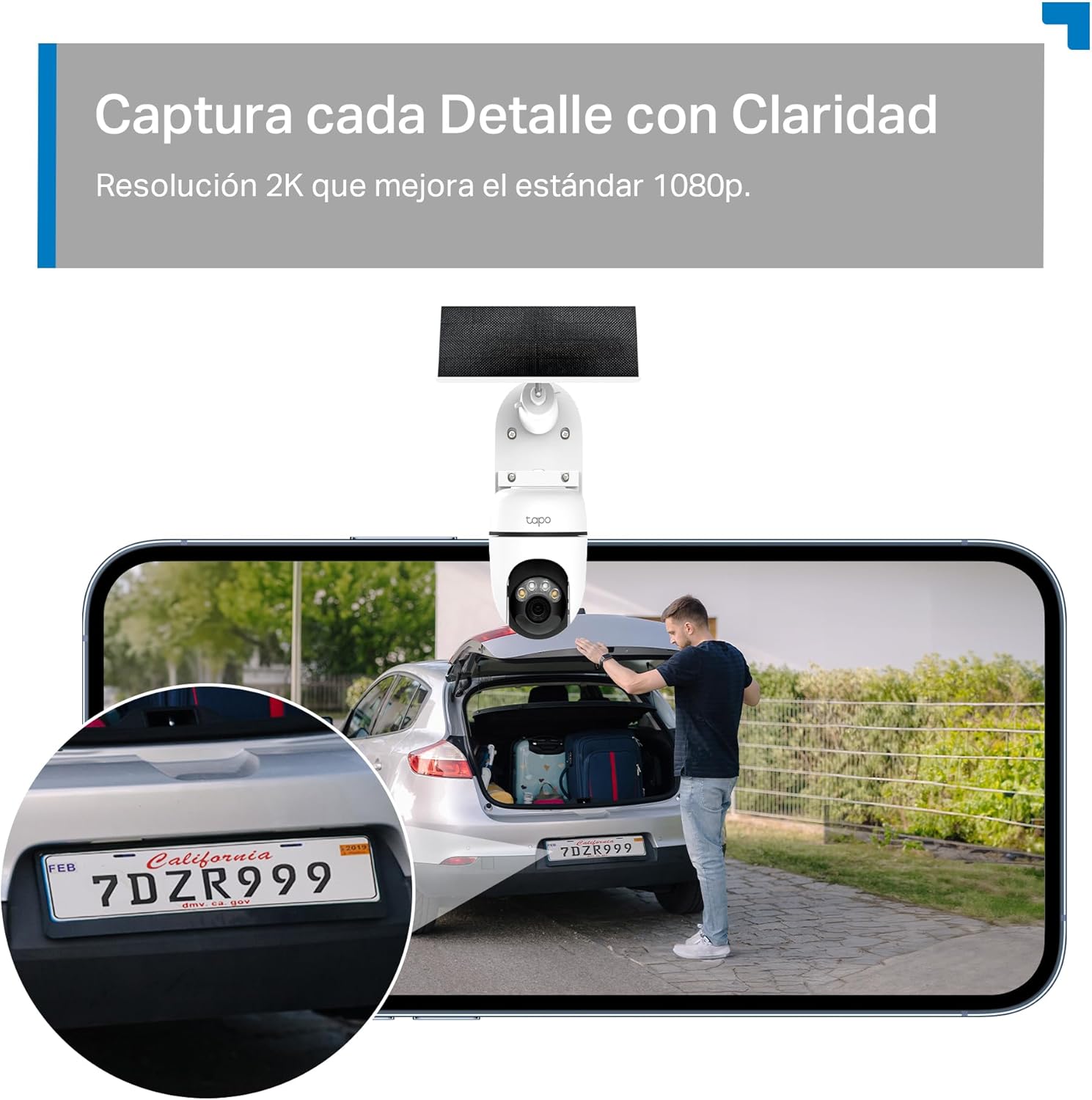 Imagen HD que muestra la resolución 2K y la claridad de detalles capturada por la Tapo C610 KIT.